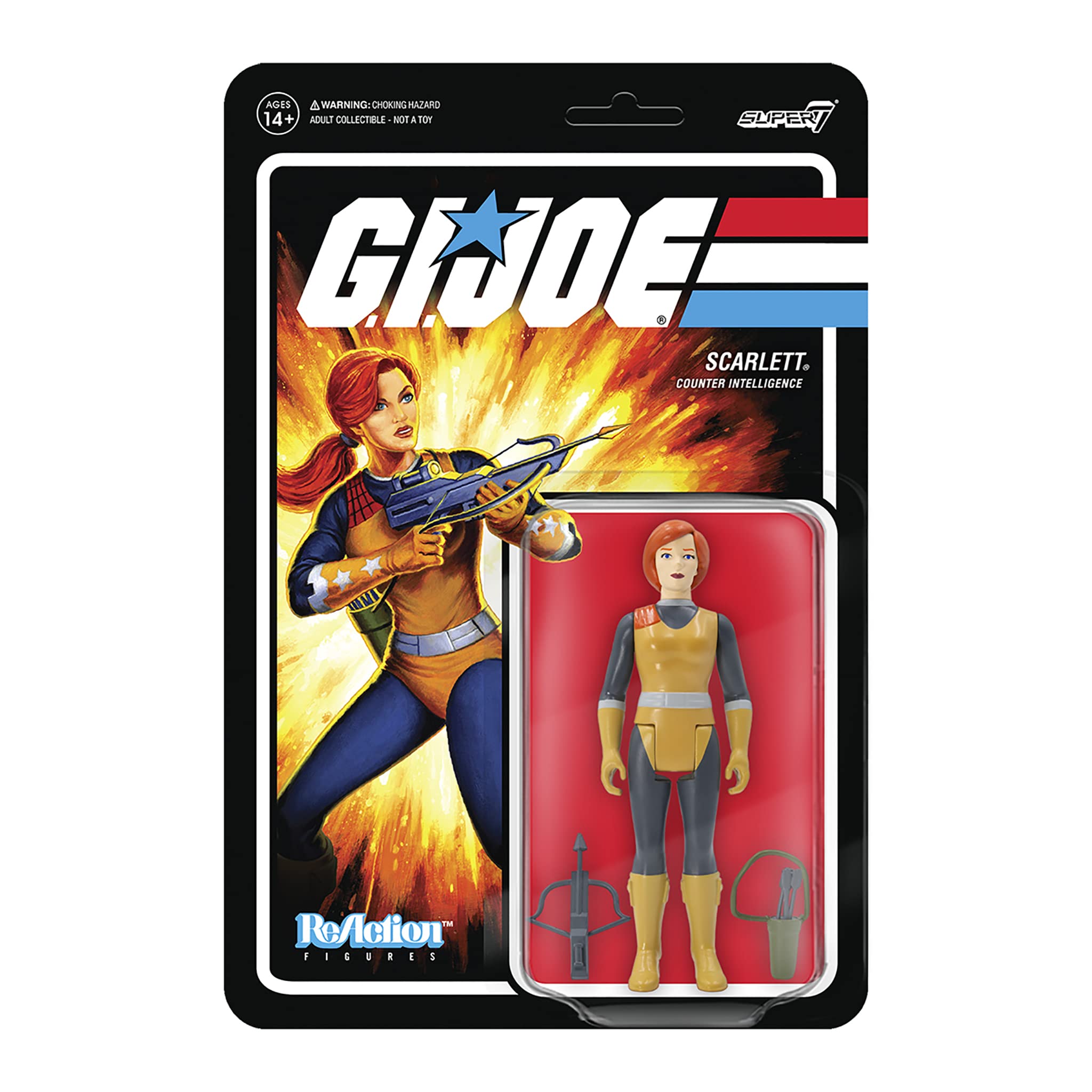 SUPER7 - G.I. Joe Scarlett Wave 1A Reaction Figure Multicolor,3.75"