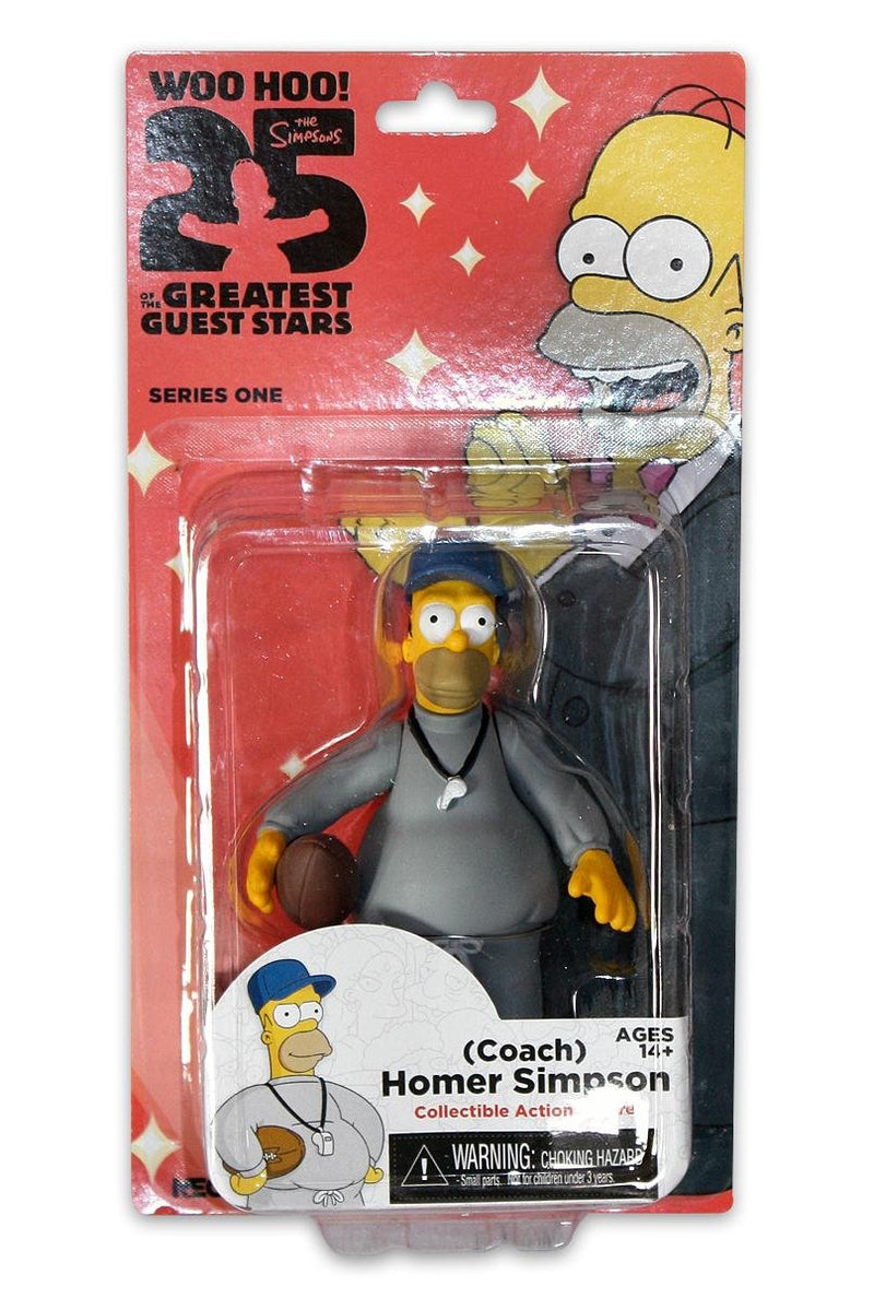 NECA 16006 Simpsons Homer Coach Action Figure, Grey/Blue/Yellow, 5-Inch