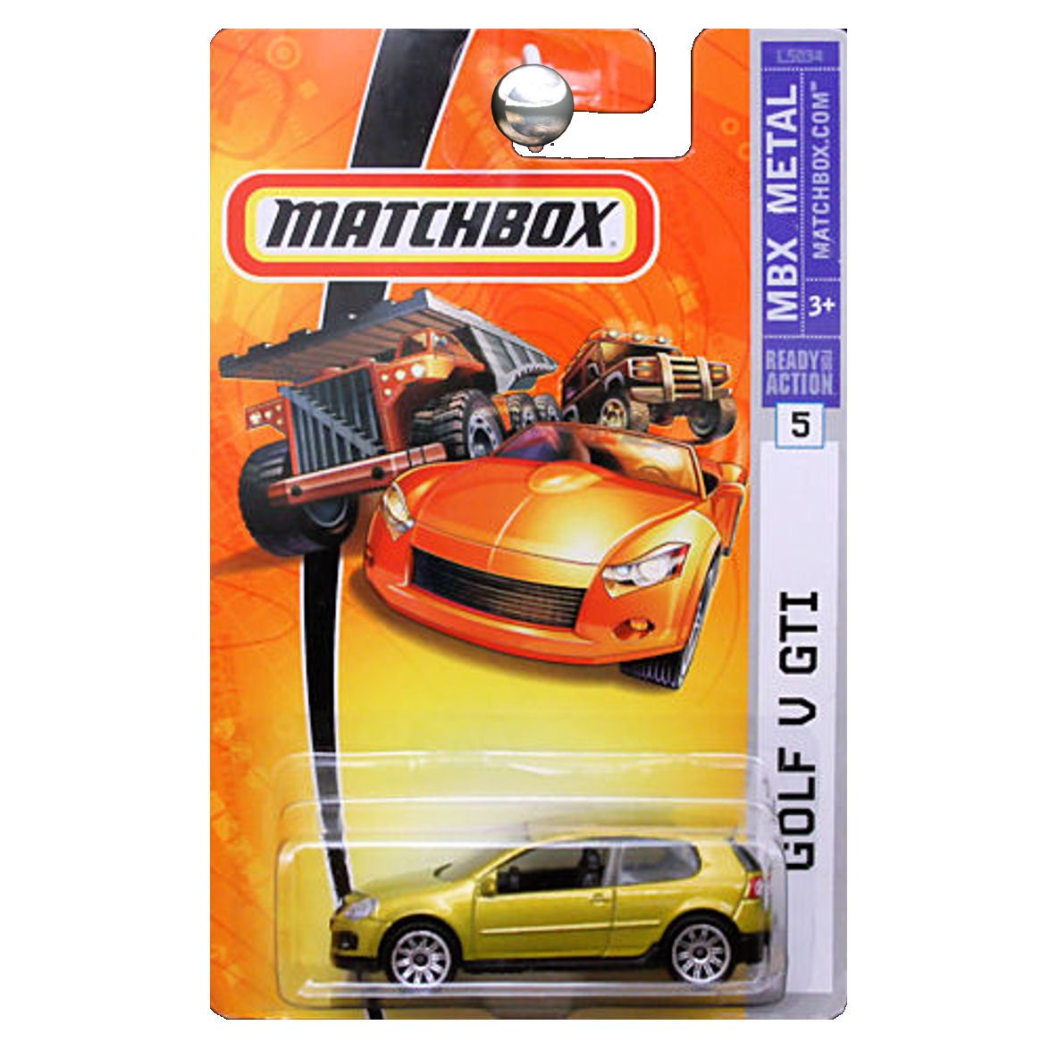 Matchbox MBX Metal Volkswagen VW Golf V GTI in Gold #5