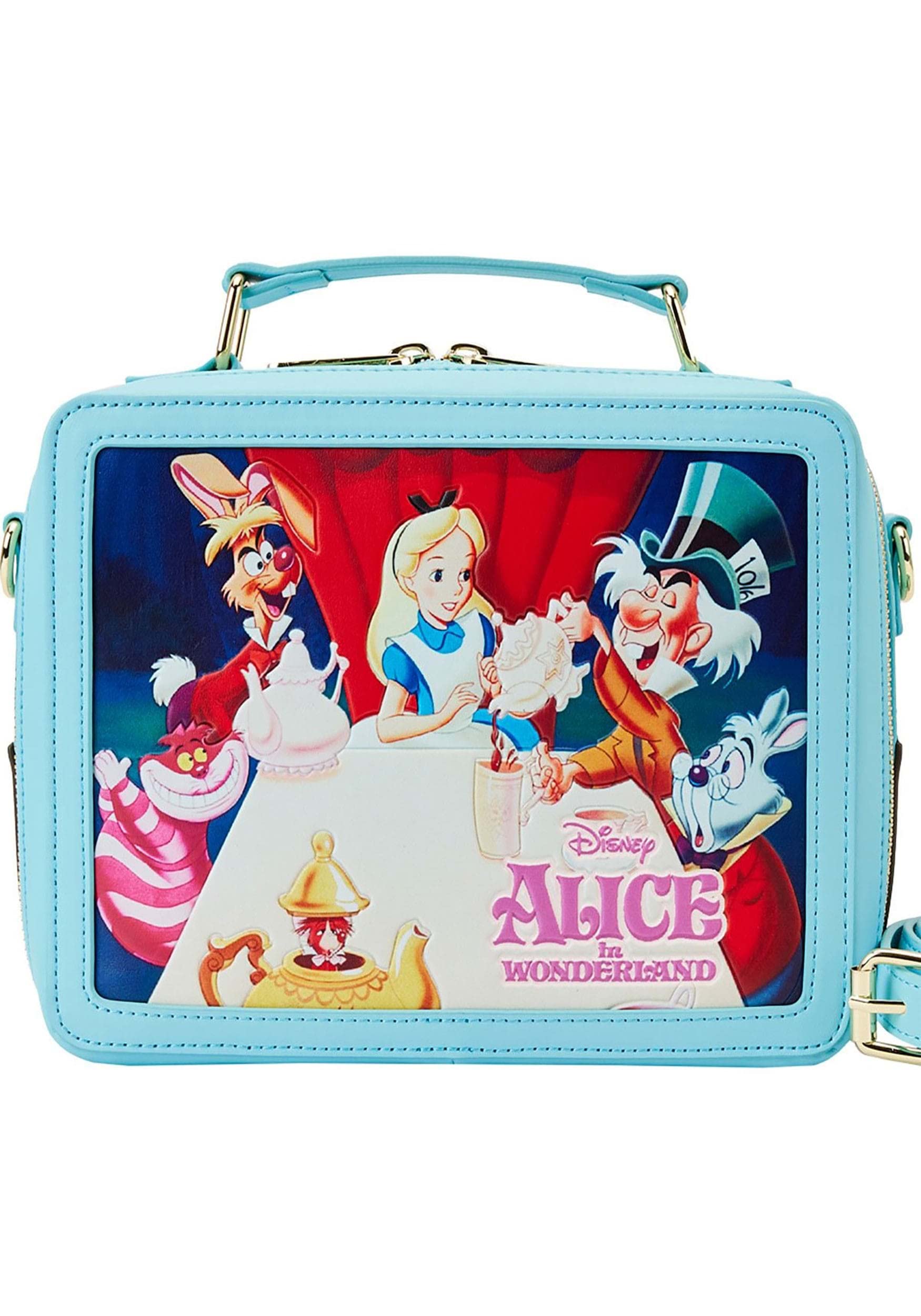 Loungefly Cross Body Bag Alice in Wonderland Lunch Box Classic Movie Official One Size