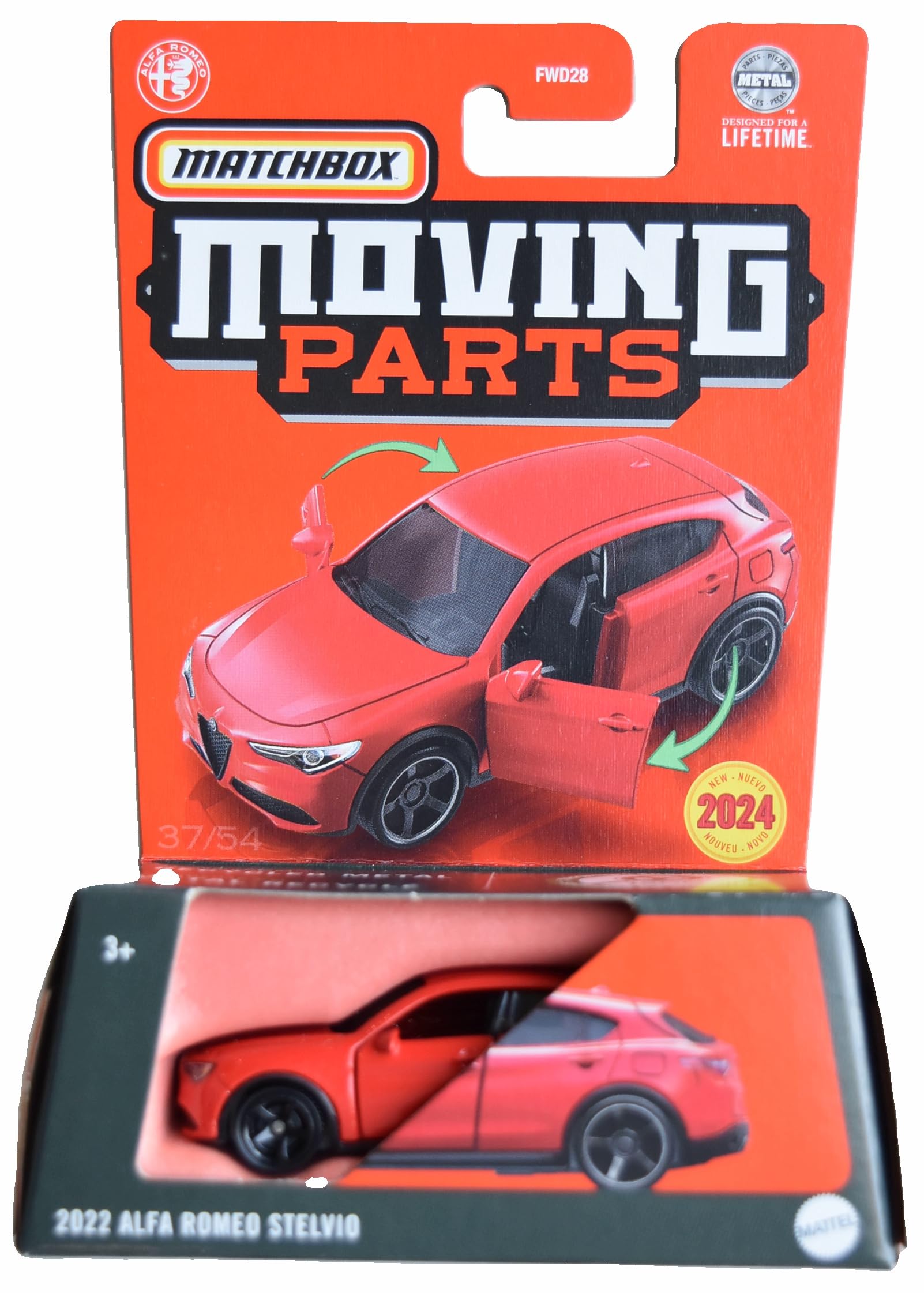 Matchbox 2022 Alfa Romeo Stelvio, Moving Parts [red]