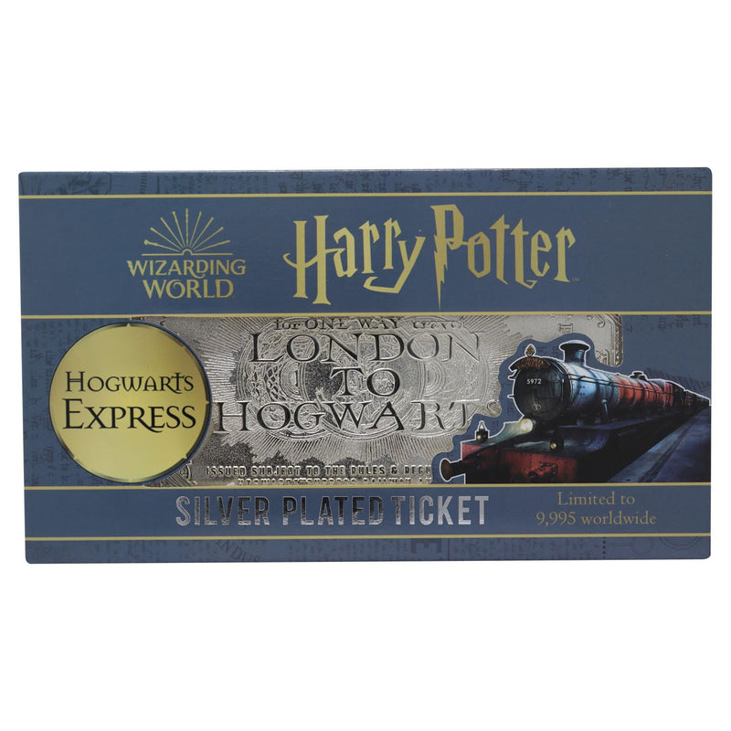 Fanattik THG-HP25 Limited Edition Replica Silver Plated Hogwarts Express Train Ticket