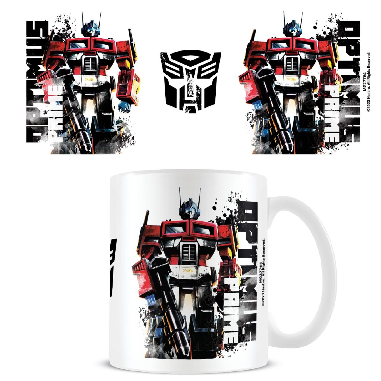 Pyramid International Transformers Mug (Classic Design) 11oz Ceramic Coffee Mug, Cups and Coffee Mugs for Men and Mugs for Women - Official Merchandise, White