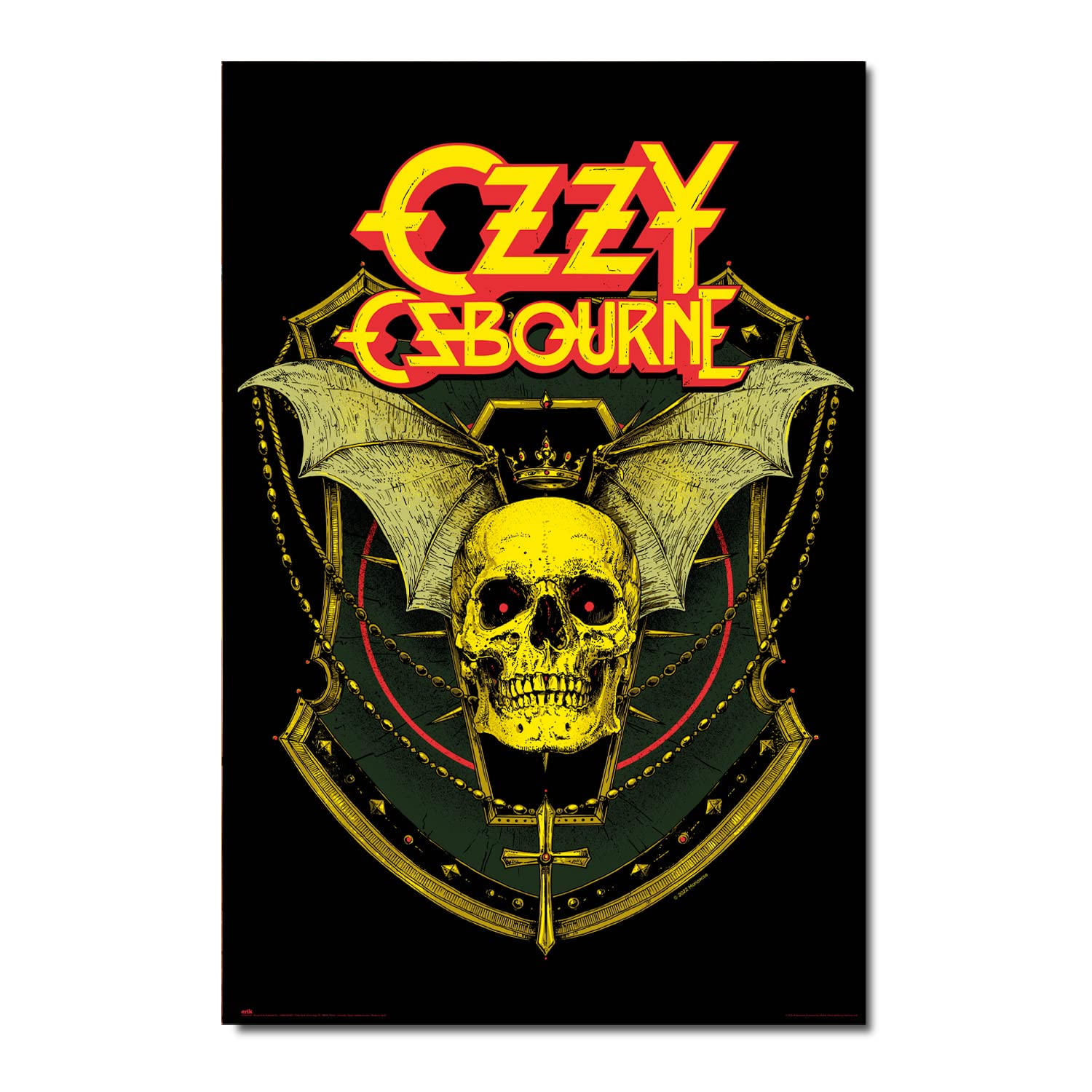 Grupo Erik Ozzy Osbourne Skull Poster - 36 x 24 inches / 91.5 x 61 cm - Shipped Rolled Up - Cool Posters - Art Poster - Posters & Prints - Wall Posters