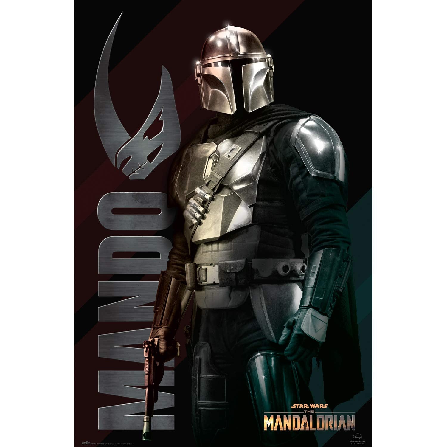 Grupo Erik Star Wars The Mandalorian Poster - 36 x 24 inches / 91.5 x 61 cm - Shipped Rolled Up - Cool Posters - Art Poster - Posters & Prints - Wall Posters