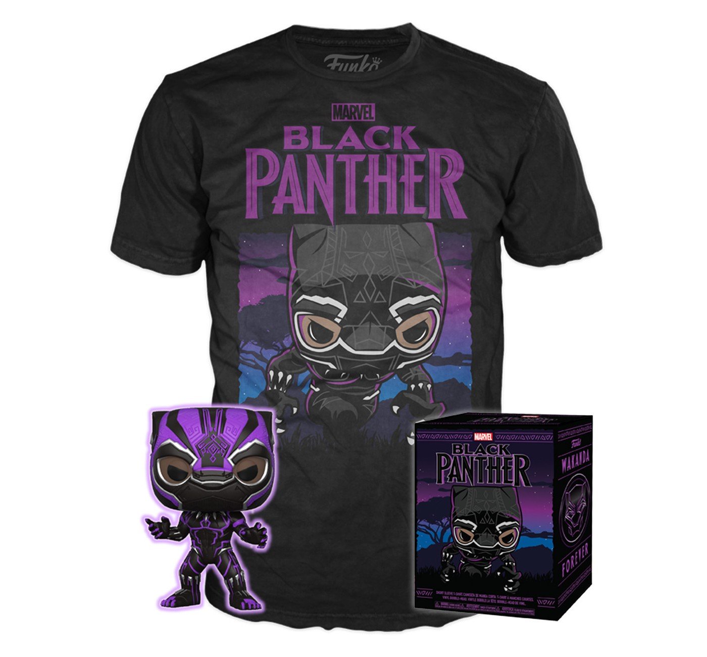 POP! Tee Funko Collectors Box Bundle Black Panther: POP! & Large T-Shirt