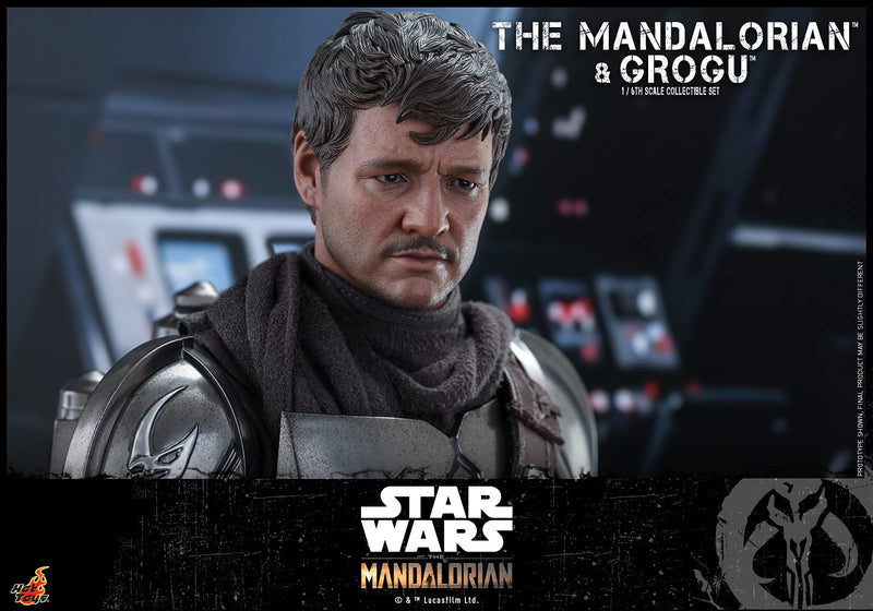 Hot Toys 1:6 Mandalorian and Grogu Set - The Mandalorian Gray