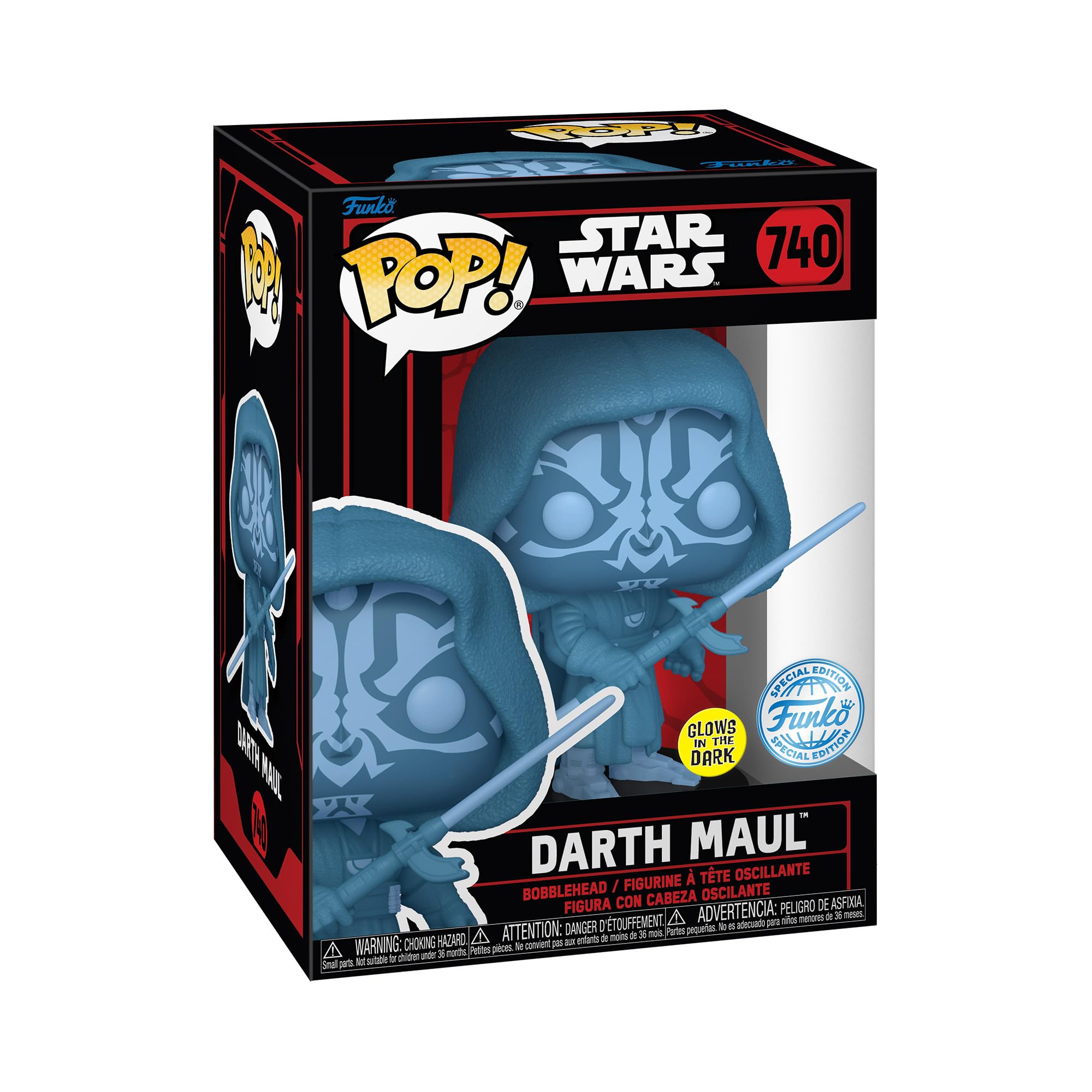 Funko Pop! Star Wars: Star Wars Darkside - Darth Maul - (holo) - Glow In the Dark - Collectable Vinyl Figure - Gift Idea - Official Merchandise - Toys for Kids & Adults - Movies Fans