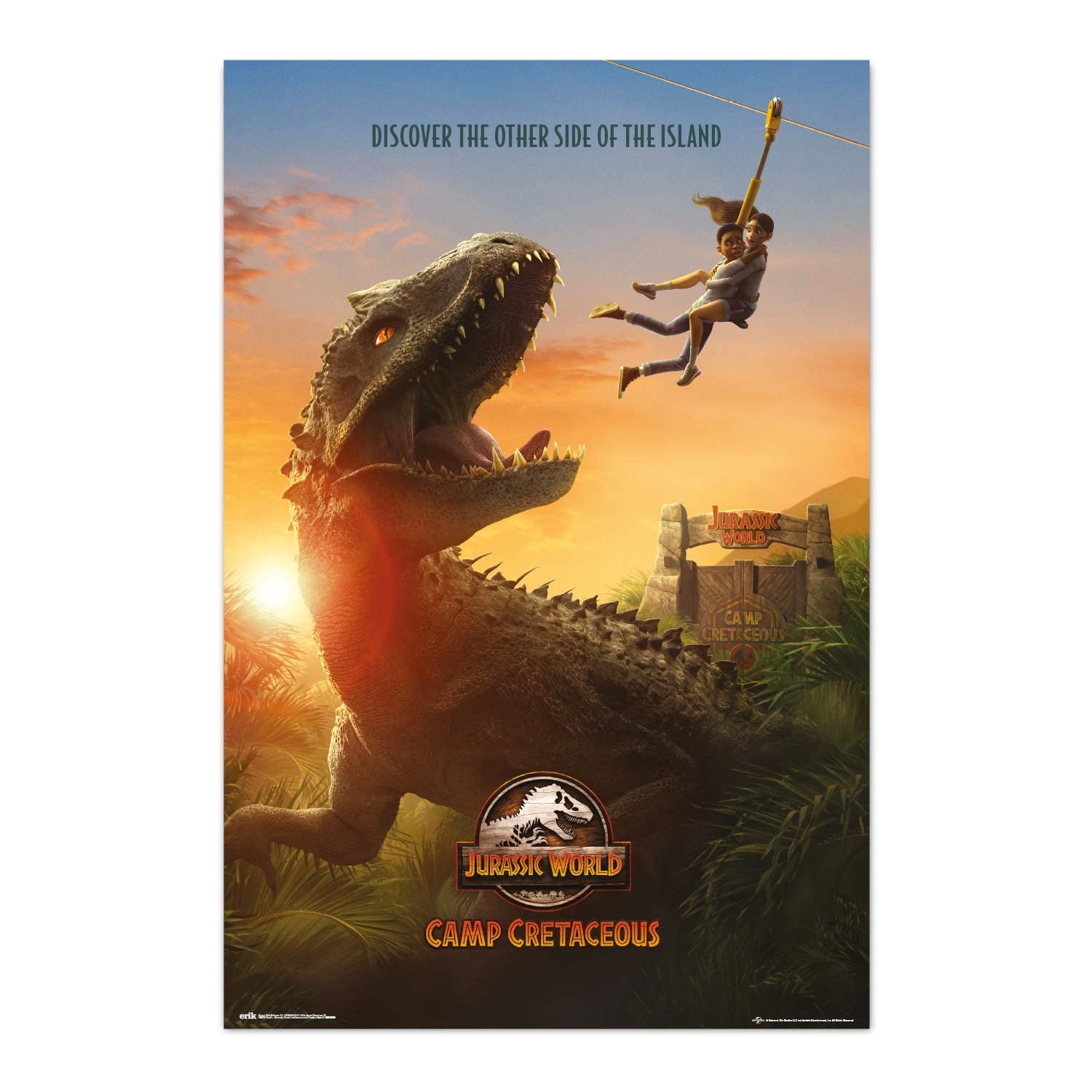 Grupo Erik Jurassic World Camp Cretaceus Poster - 36 x 24 inches / 91.5 x 61 cm - Jurassic Park Poster - Shipped Rolled Up - Art Poster - Posters & Prints - Wall Posters