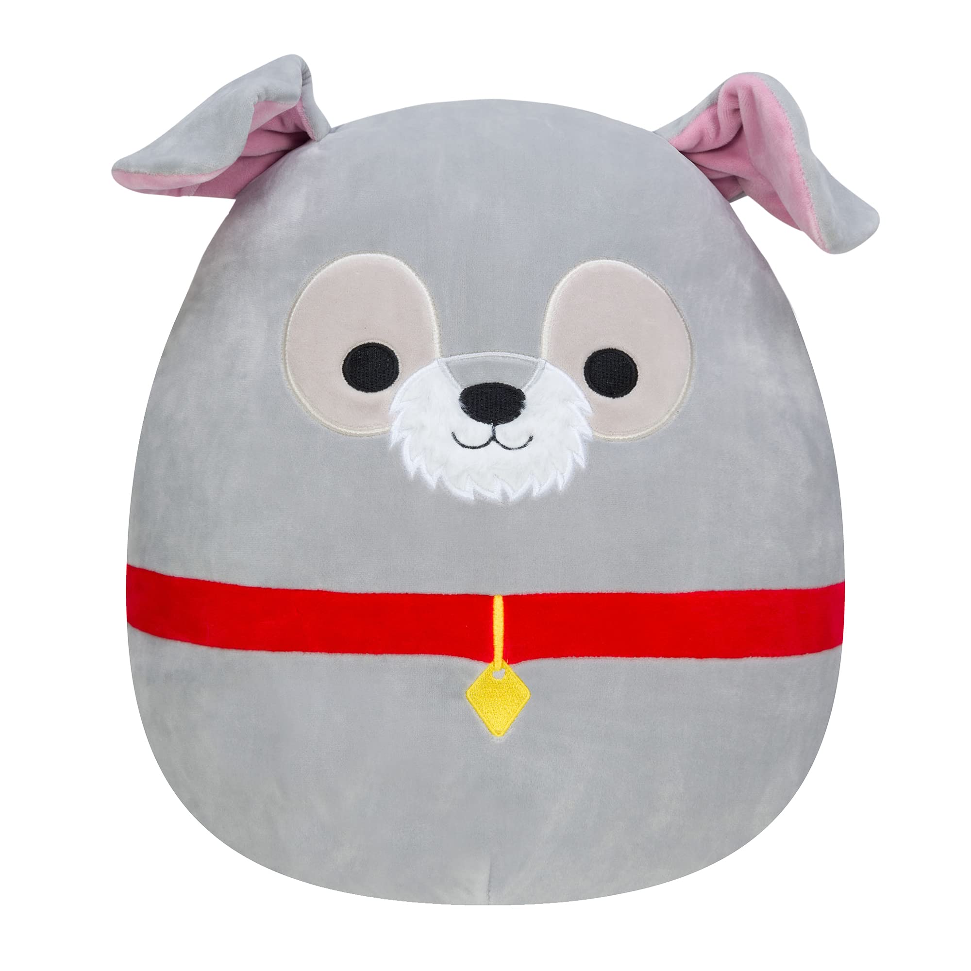 Squishmallows SQK0311 Disney 14-Inch Add Tramp to Your Squad, Ultrasoft Stuffed Animal Large, Official Kellytoy Plush, Grey