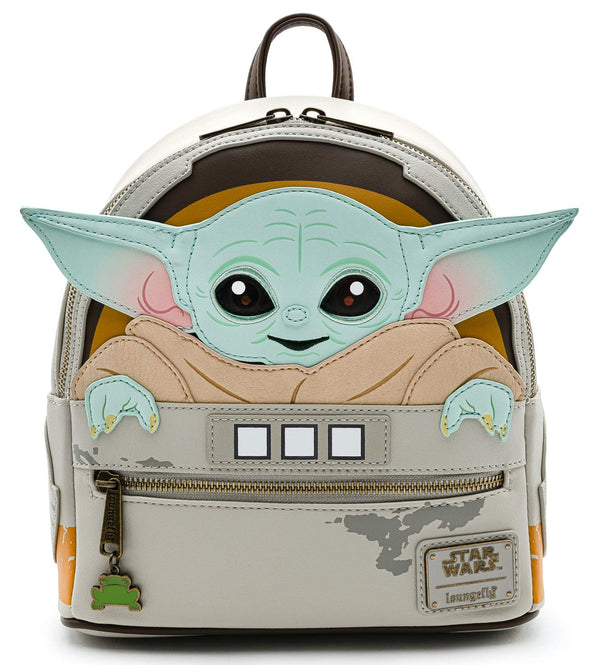 Loungefly Women's Star Wars Mandalorian Child Baby Yoda Cradle Mini Backpack Craddle, Multi, One Size