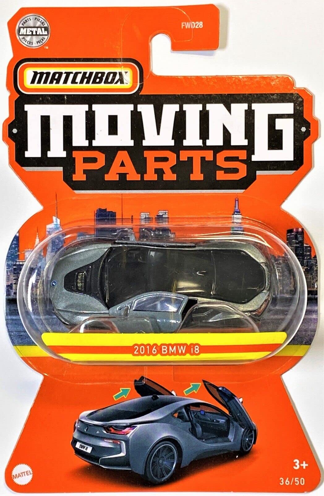 Matchbox Moving Parts 2016 B-M-W i8 [Gray] 36/50