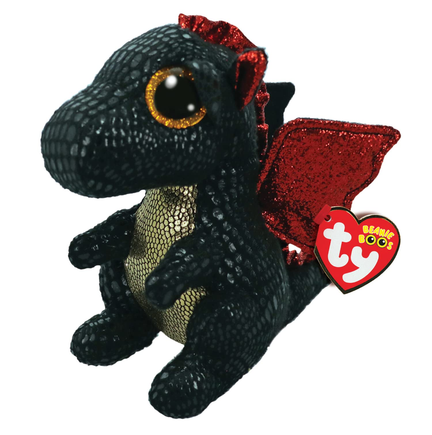 TY T36321 Beanie Boos GRINDAL Dragon W/Horn, Multicolored, 15 cm