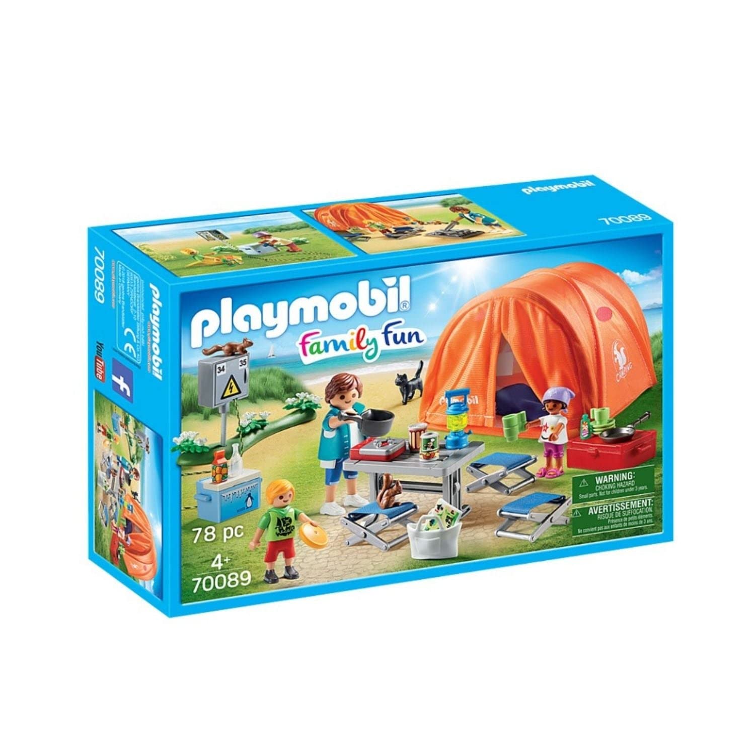 Playmobil Family Fun 70089 Family Camping Trip with Figures and many camping accessories, for Children Ages 4+