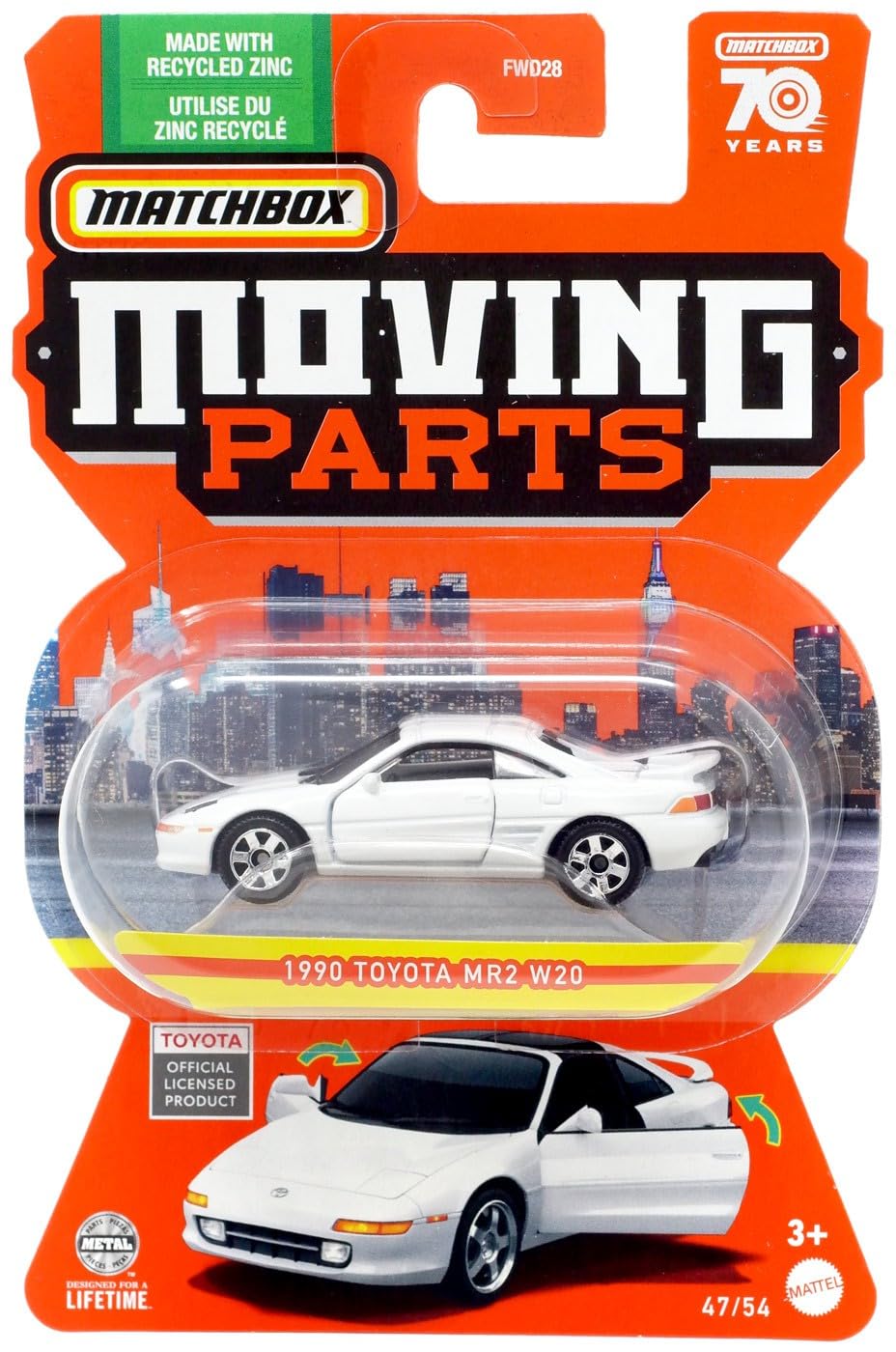 Matchbox 1990 Toyota MR2 W20, Moving Parts 47/54