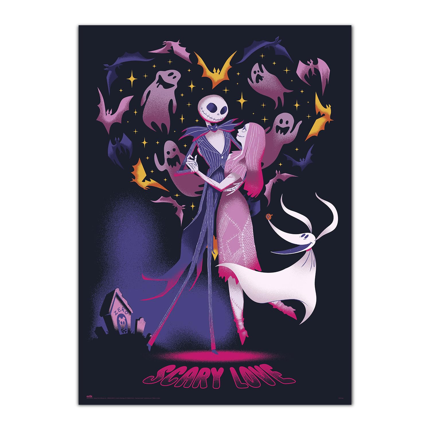 Grupo Erik Disney The Nightmare Before Christmas Luminescent Poster - 27.5 x 19.6 inches / 70 x 50 cm - Shipped Rolled Up - Cool Posters - Art Poster - Posters & Prints - Wall Posters