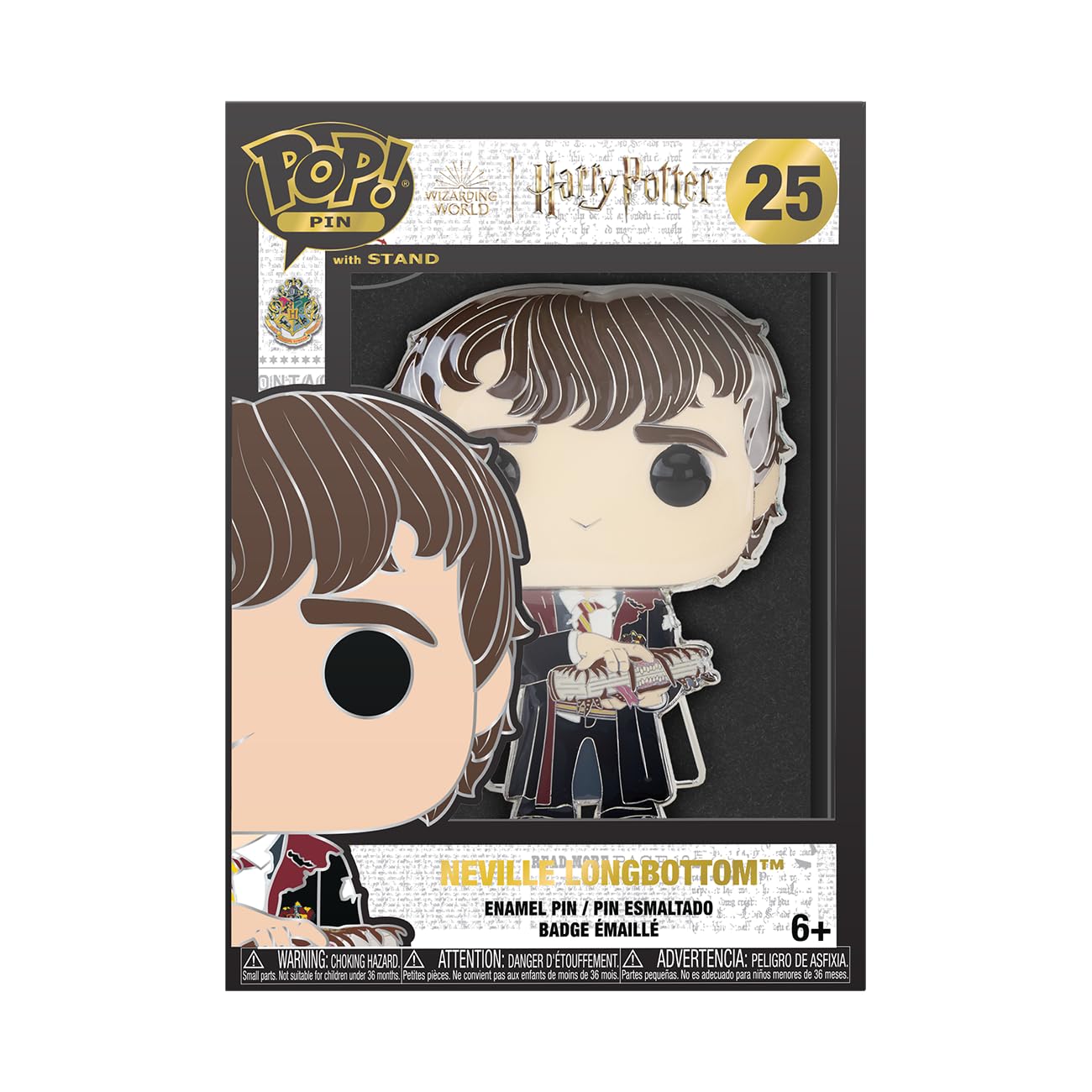 Funko Large Pop! Enamel Pin - Harry Potter POA 20th - Neville Longbottom Enamel Pins - Cute Collectable Novelty Brooch - for Backpacks & Bags - Gift Idea - Official Merchandise