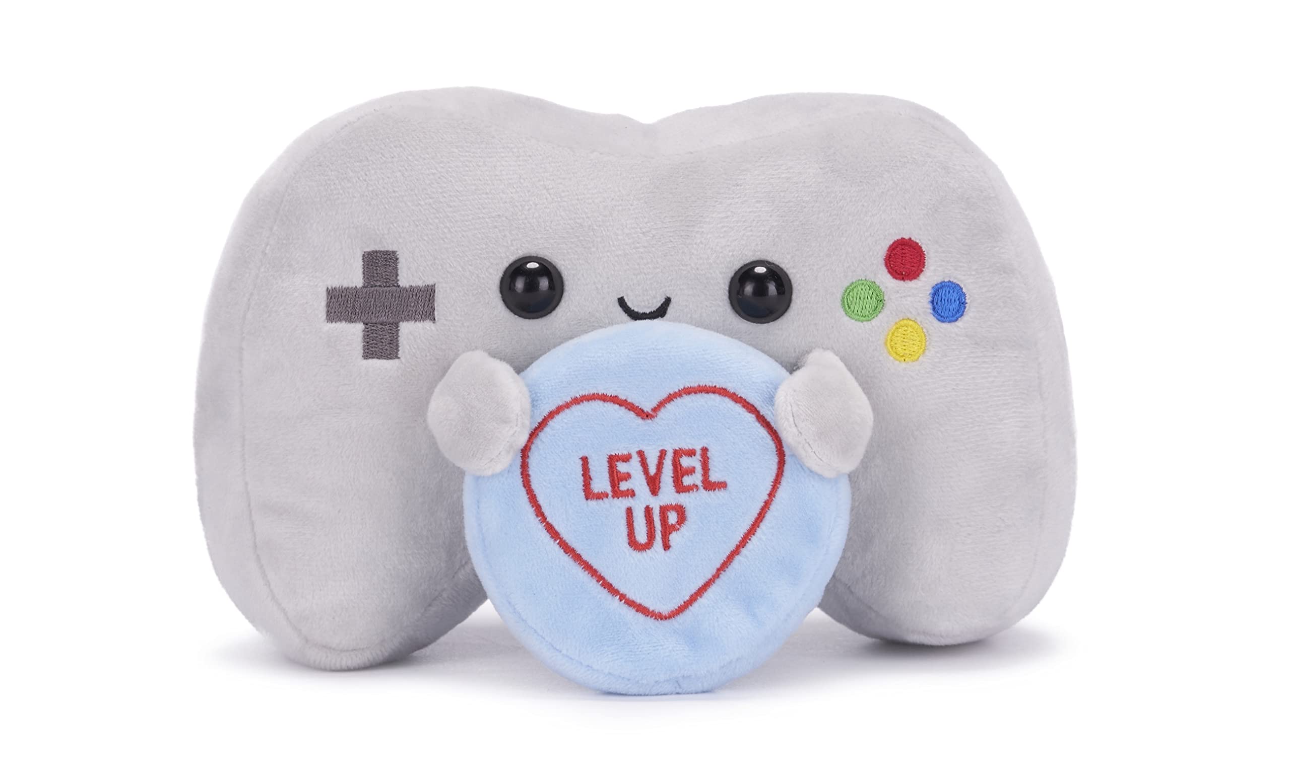 Swizzels 38021 Love Hearts 18CM (7-inches) Video Game Controller Level Up Plush Soft Toy