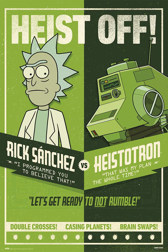 Grupo Erik Rick And Morty Poster - 36 x 24 inches / 91.5 x 61 cm - Shipped Rolled Up - Cool Posters - Art Poster - Posters & Prints - Wall Posters