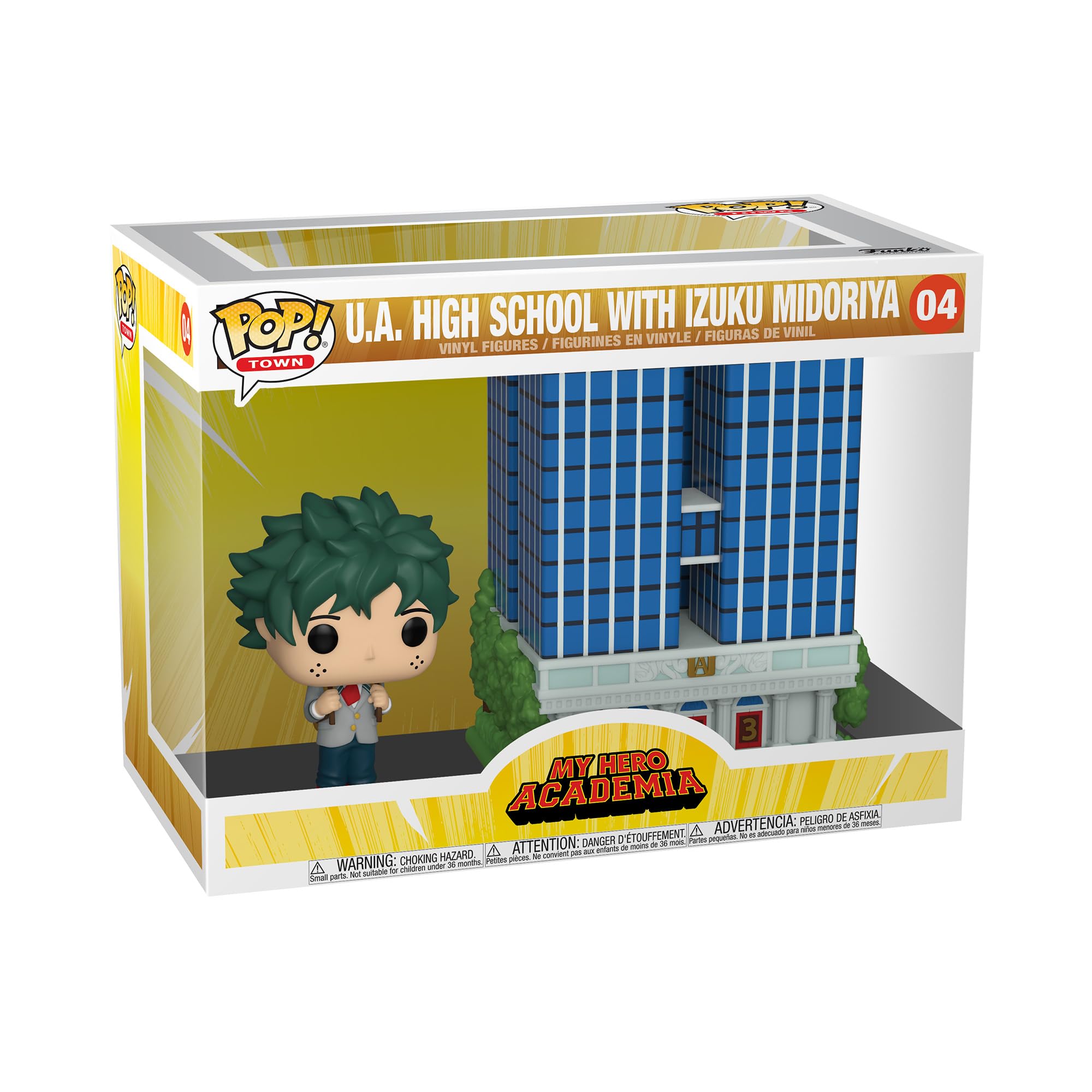 Funko Pop! Town: My Hero Academia (MHA) - Izuku Midoriya - (MHA) - U.A. High School With Deku In Uniform - Collectable Vinyl Figure - Gift Idea - Official Merchandise - Toys for Kids & Adults