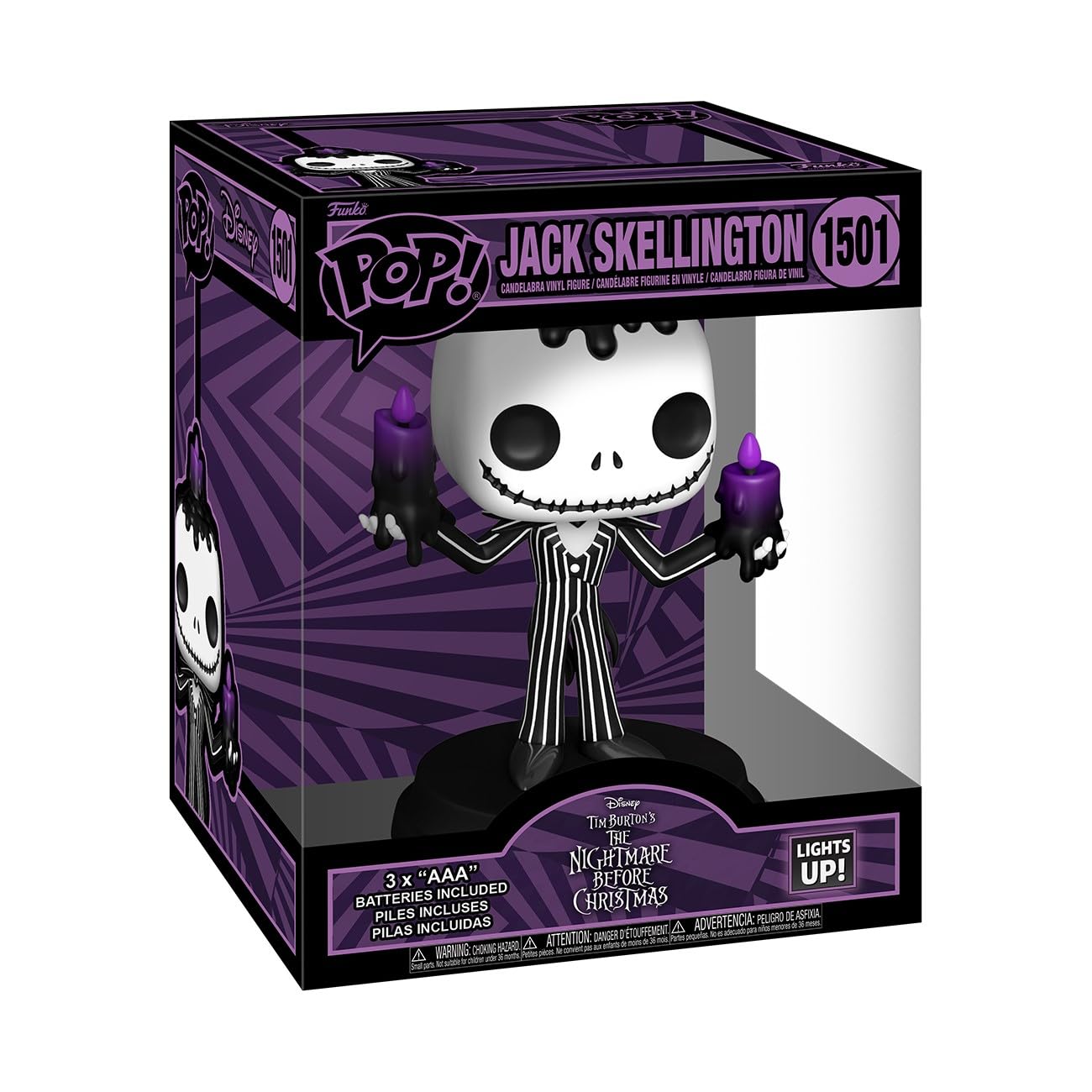 Funko Pop! Super: The Nightmare Before Christmas - Jack Skellington - (SFX) Lights and Sounds - Collectable Vinyl Figure - Gift Idea - Official Merchandise - Toys for Kids & Adults - Movies Fans