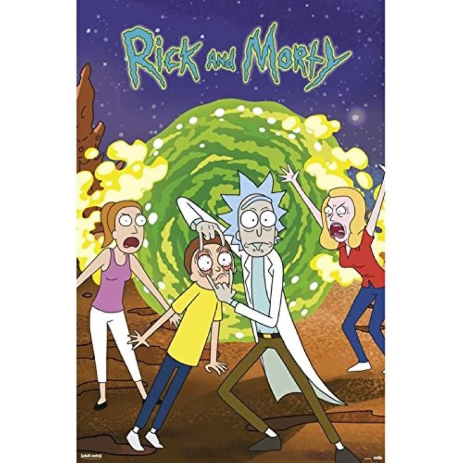 Grupo Erik Rick & Morty Poster - 36 x 24 inches / 91.5 x 61 cm - Shipped Rolled Up - Cool Posters - Art Poster - Posters & Prints - Wall Posters