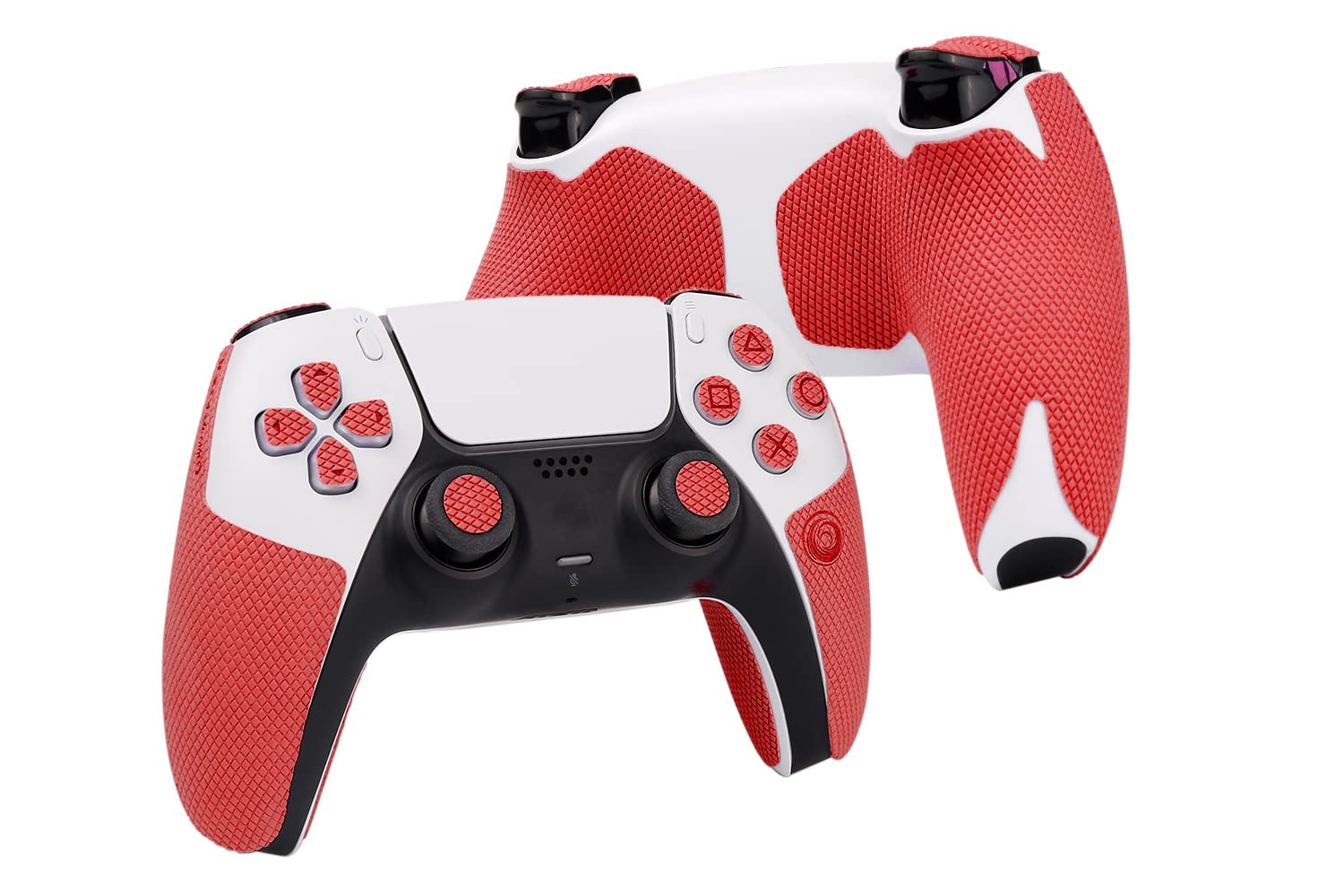 TALONGAMES Controller Grips Compatible with Playstation 5 DualSense, Anti-Slip, Sweat-Absorbent, Textured Skin kit, for PS5 Controllers Handle Grips, Buttons, Triggers, D-pad(Pro Version - Red)