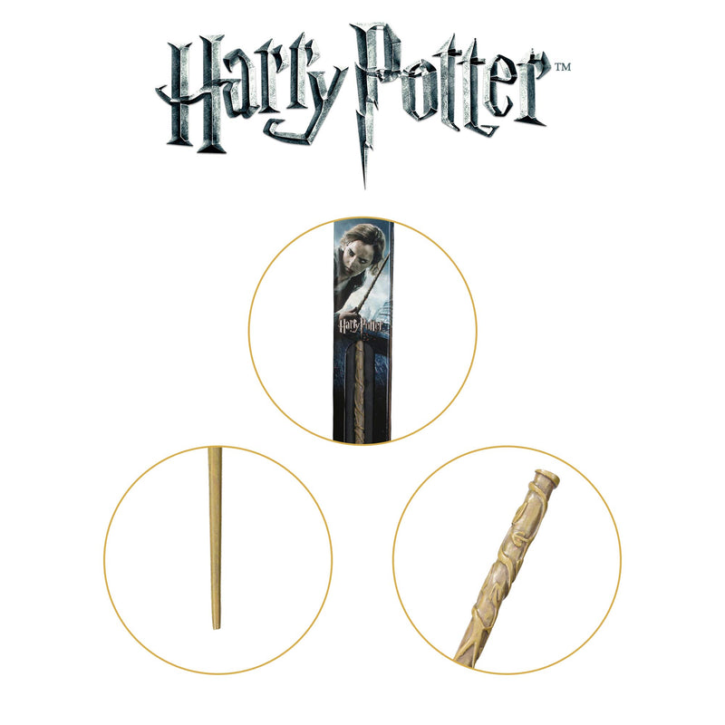 The Noble Collection - Hermione Granger Wand In A Standard Windowed Box - 15in (38cm) Wizarding World Wand - Harry Potter Film Set Movie Props Wands