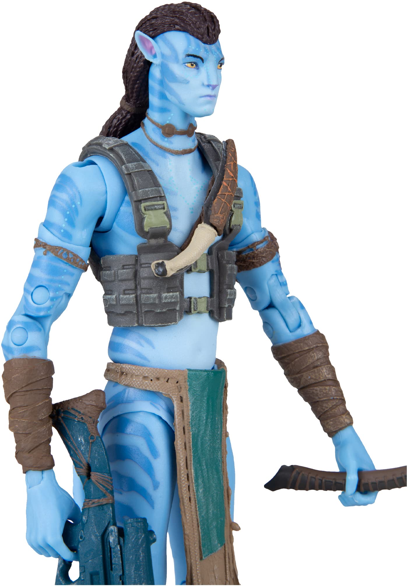 McFarlane Toys, Disney Avatar, World of Pandora 7-inch Jake Sully (Reef Battle) Classic Avatar Movie Action Figure with 22 Moving Parts, Disney Toys Collectible Figure with Collectors Stand, Ages 12+