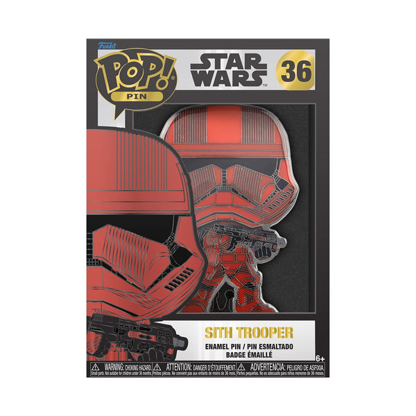 Funko Large Pop! Enamel Pin - Star Wars: Sith Trooper - Star Wars Enamel Pins - Cute Collectable Novelty Brooch - for Backpacks & Bags - Gift Idea - Official Merchandise - Movies Fans