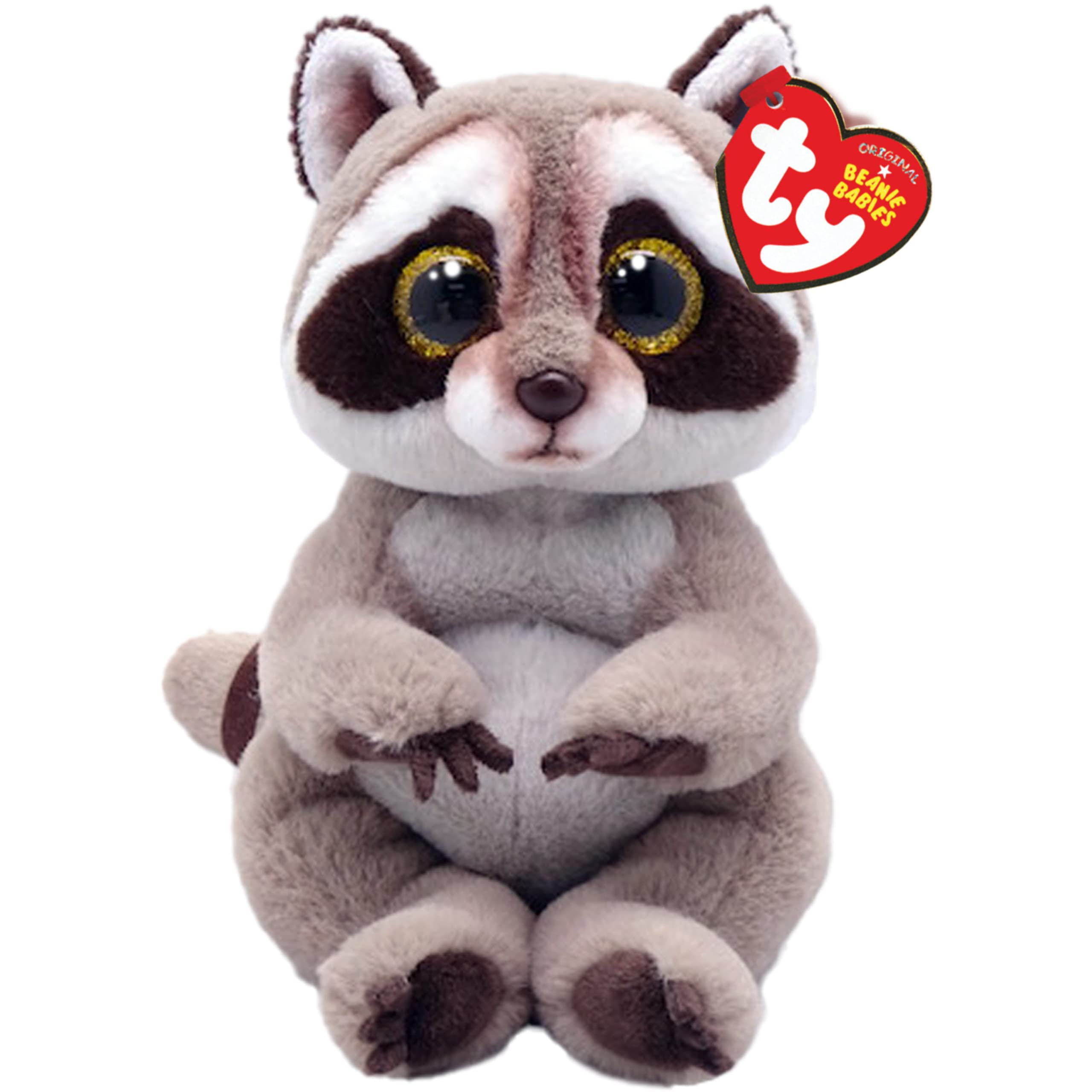 Ty Petey Raccoon Beanie Bellie Regular 6" | Beanie Baby Soft Plush Toy | Collectible Cuddly Stuffed Teddy