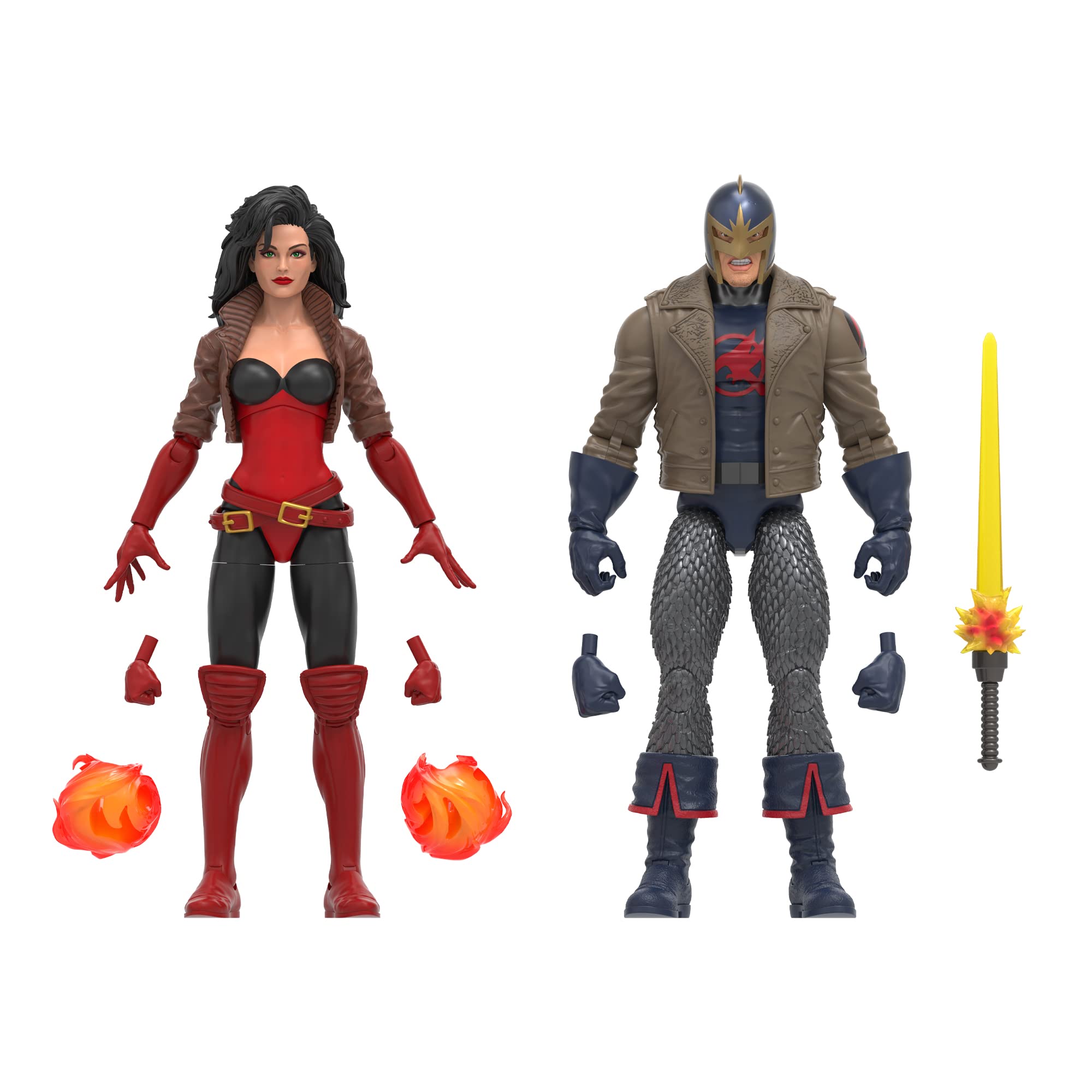 Hasbro Marvel Legends Series Marvel's Black Knight and Marvel's Sersi, Avengers 60th Anniversary 15-cm Action Figures