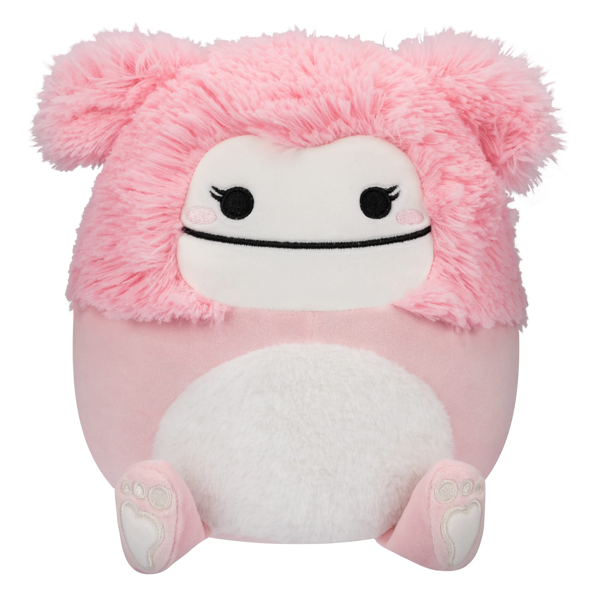 Squishmallows 8-Inch Brina Pink Bigfoot with Fuzzy Belly - Little Ultrasoft Official Kelly Toy Plush (SQCR02181)