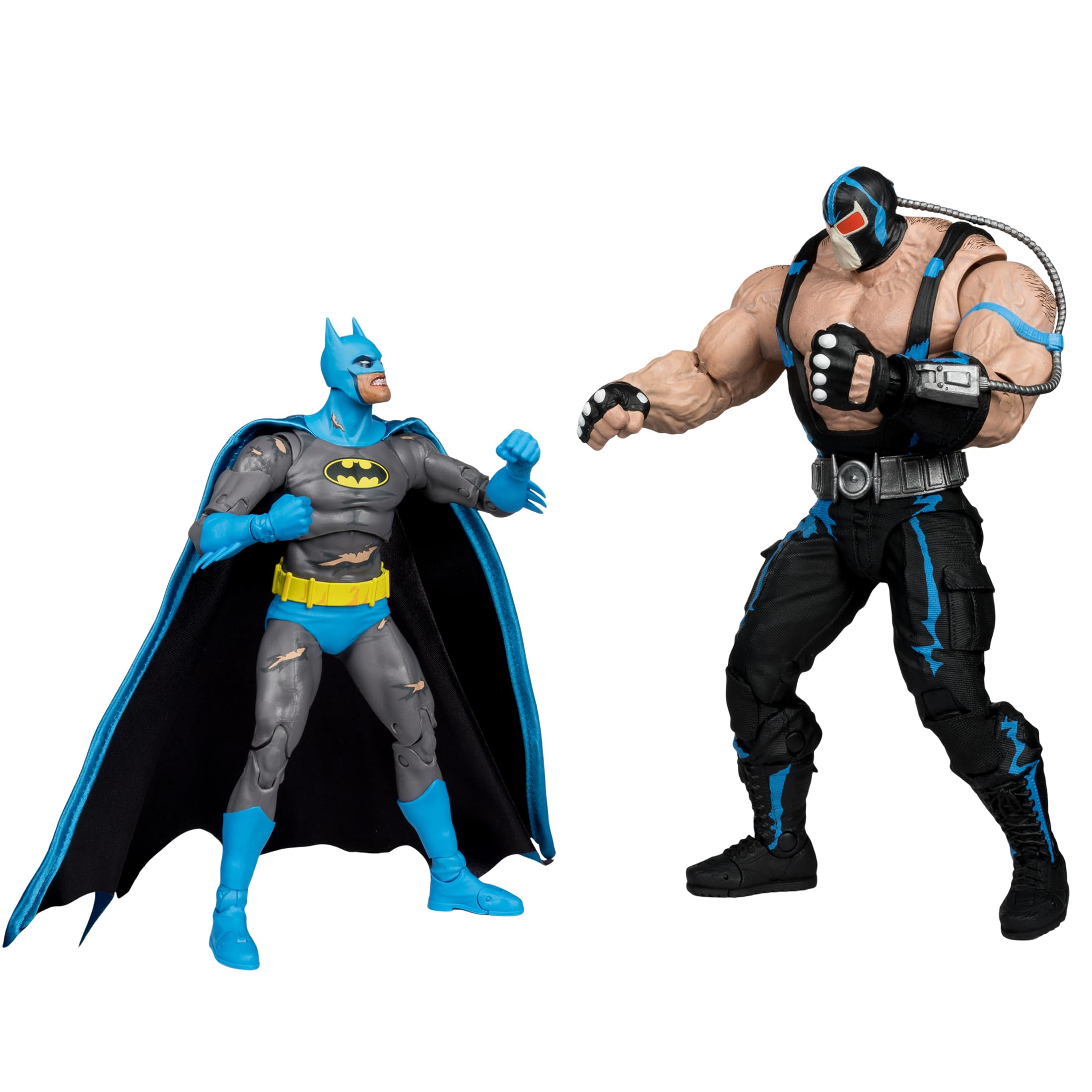 McFarlane Toys DC Multiverse 7-Inch with Megafig 2-Pack - Batman vs Bane (Knightfall) Collectible Action Figure with Accessories and Art Card