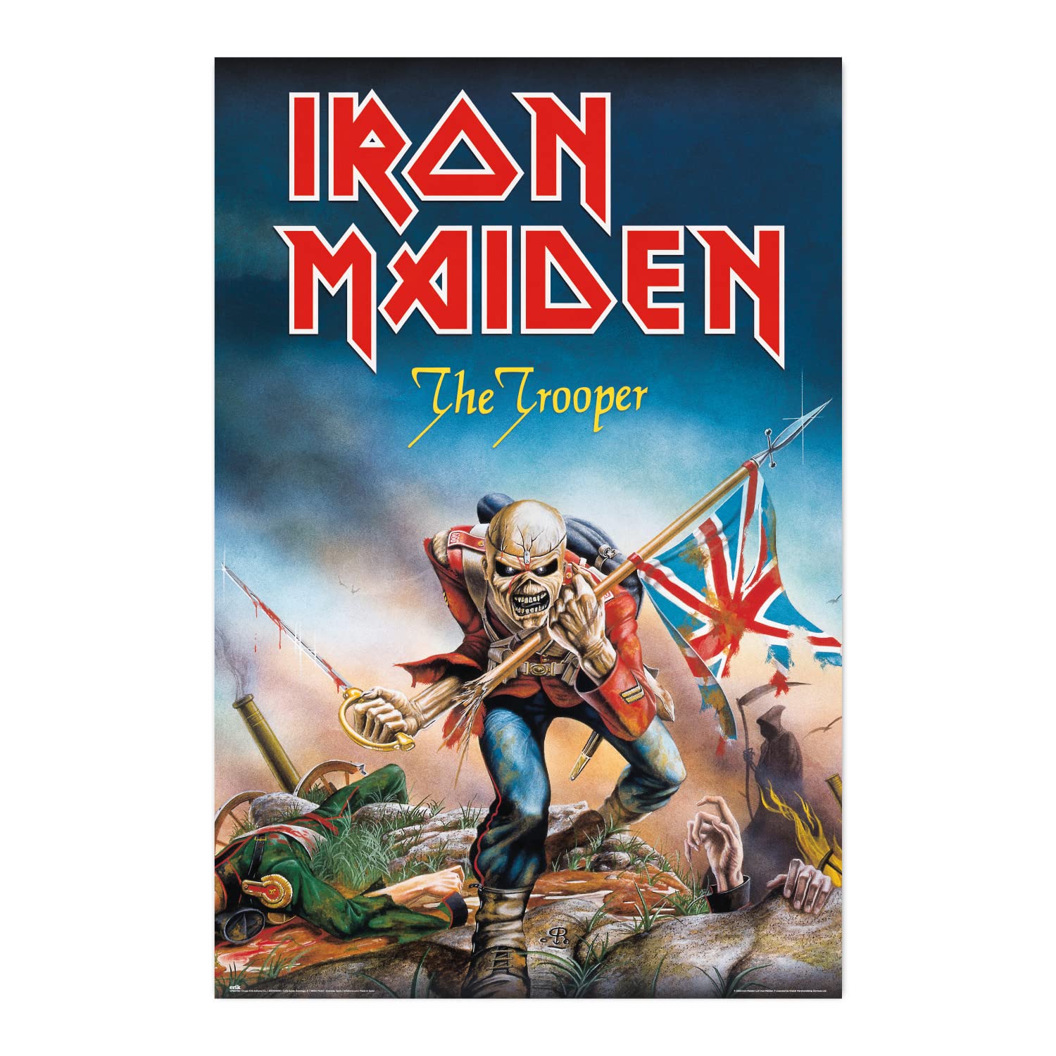 Grupo Erik Iron Maiden The Trooper Poster - 36 x 24 inches / 91.5 x 61 cm - Shipped Rolled Up - Cool Posters - Art Poster - Posters & Prints - Wall Posters