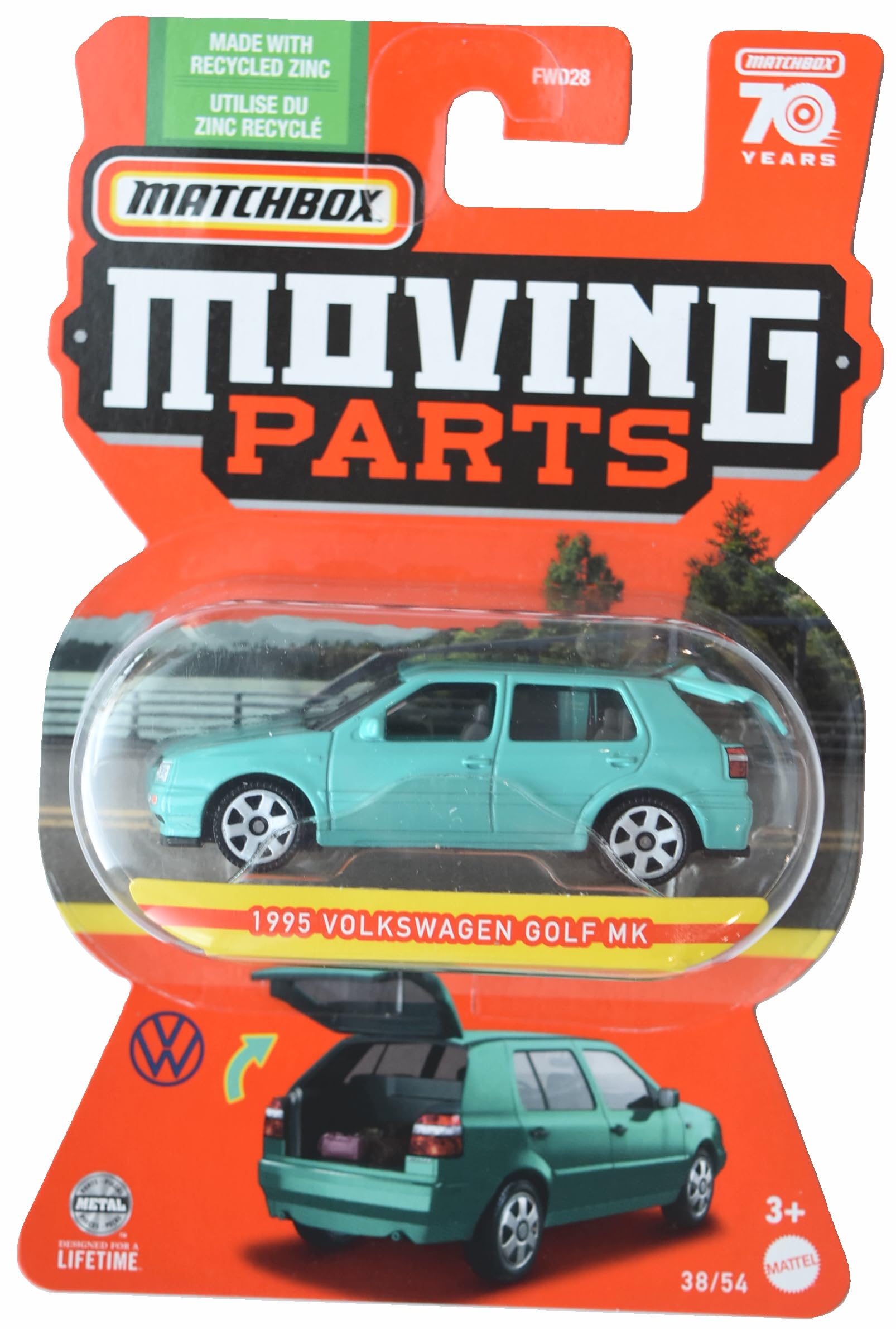 Matchbox 1995 Volkswagen Golf MK, Moving Parts 38/54