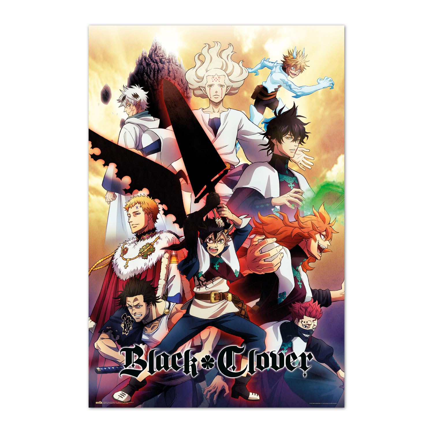 Grupo Erik Black Clover Reincarnation Arc Poster - 36 x 24 inches / 91.5 x 61 cm - Shipped Rolled Up - Cool Posters - Art Poster - Posters & Prints - Wall Posters