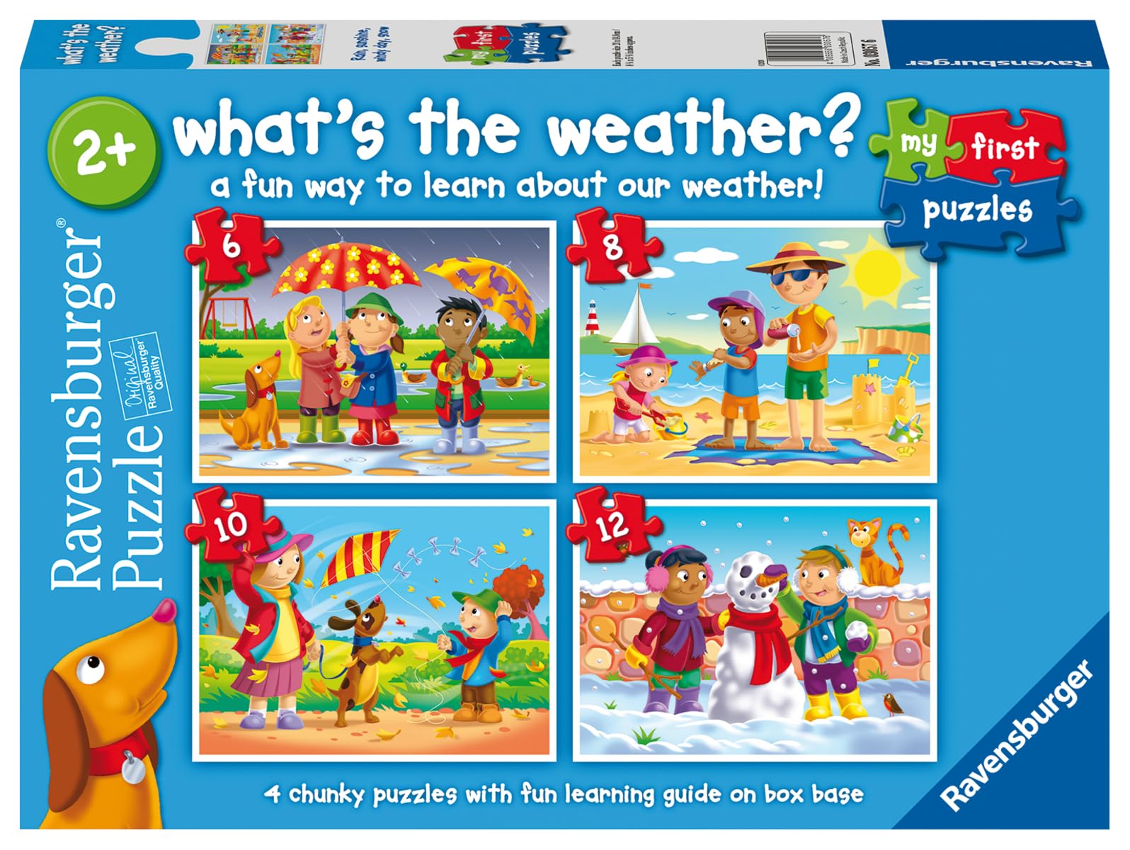 Ravensburger What's The Weather - My First Jigsaw Puzzles for Kids 2 Years Up (2, 3, 4 & 5 Pieces) Educational Toys for Toddlers - EYFS