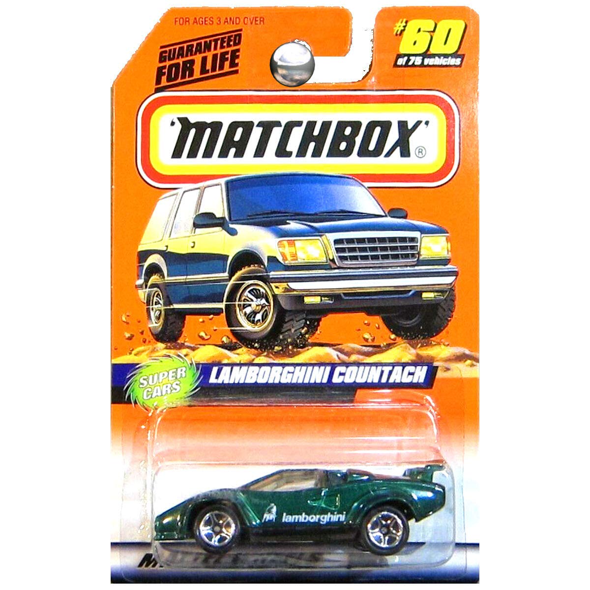 Matchbox 1998-60/75 Super Cars Lamborghini Countach 1:64 Scale by Matchbox