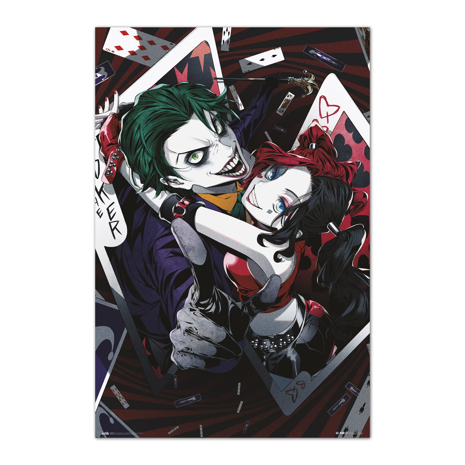 Grupo Erik DC Comics Harley Quinn Y Joker Anime Poster - 36 x 24 inches / 91.5 x 61 cm - Shipped Rolled Up - Cool Posters - Art Poster - Posters & Prints - Wall Posters