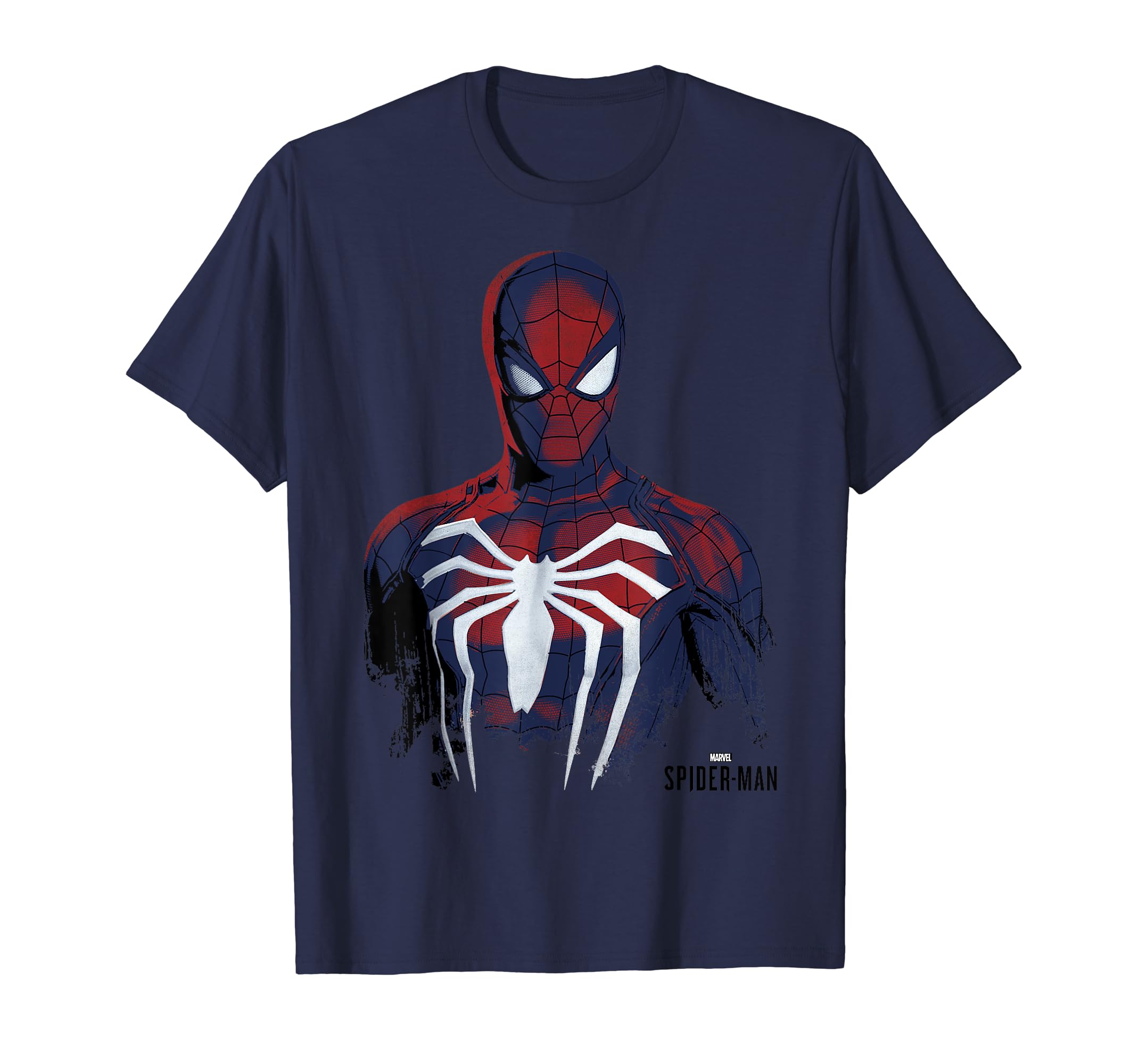 Marvel Spider-Man Game Grunge Portrait T-Shirt