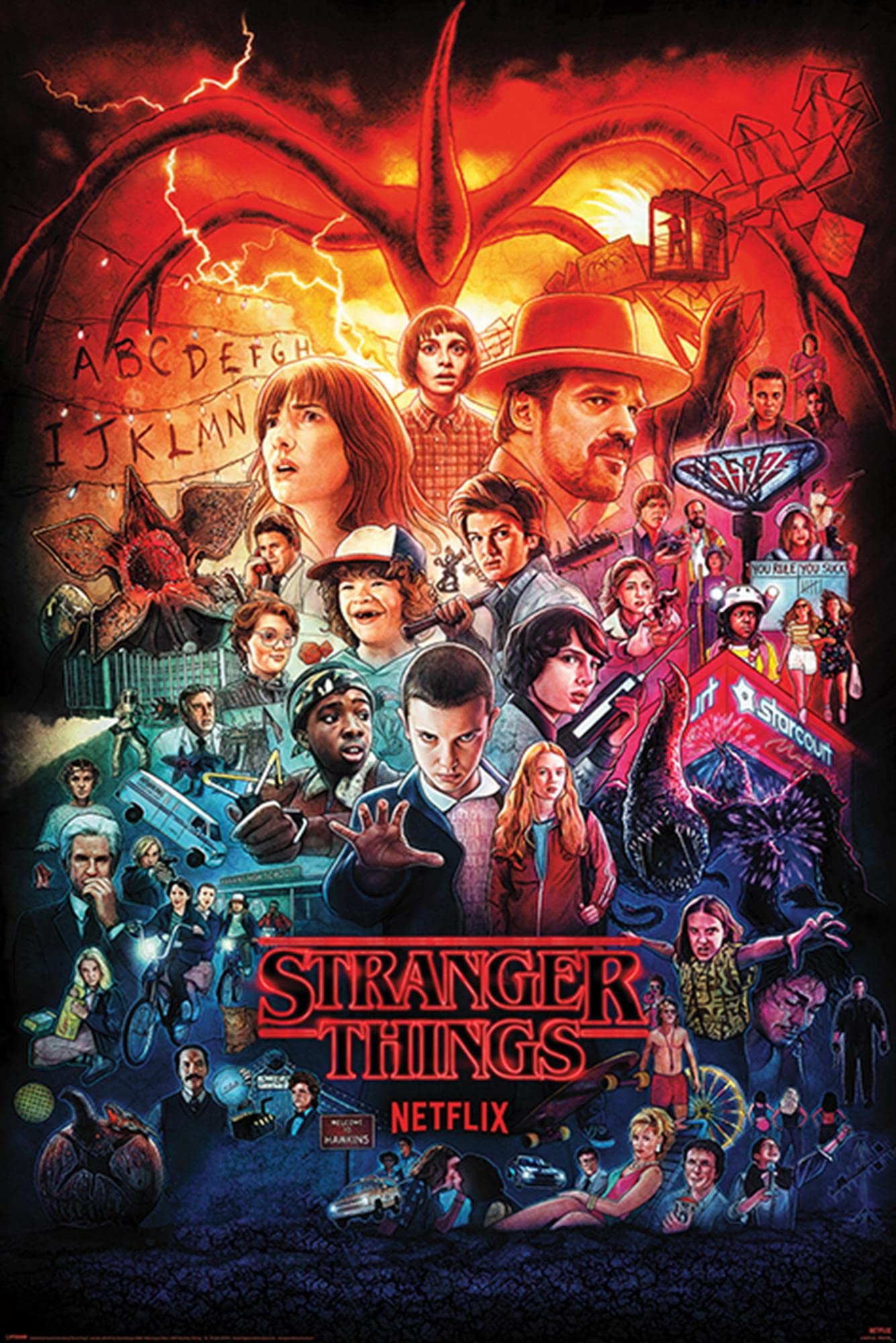 Pyramid International Stranger Things Maxi Poster (Seasons Montage Design) 61cm x 91.5cm - Official Merchandise, Living Room