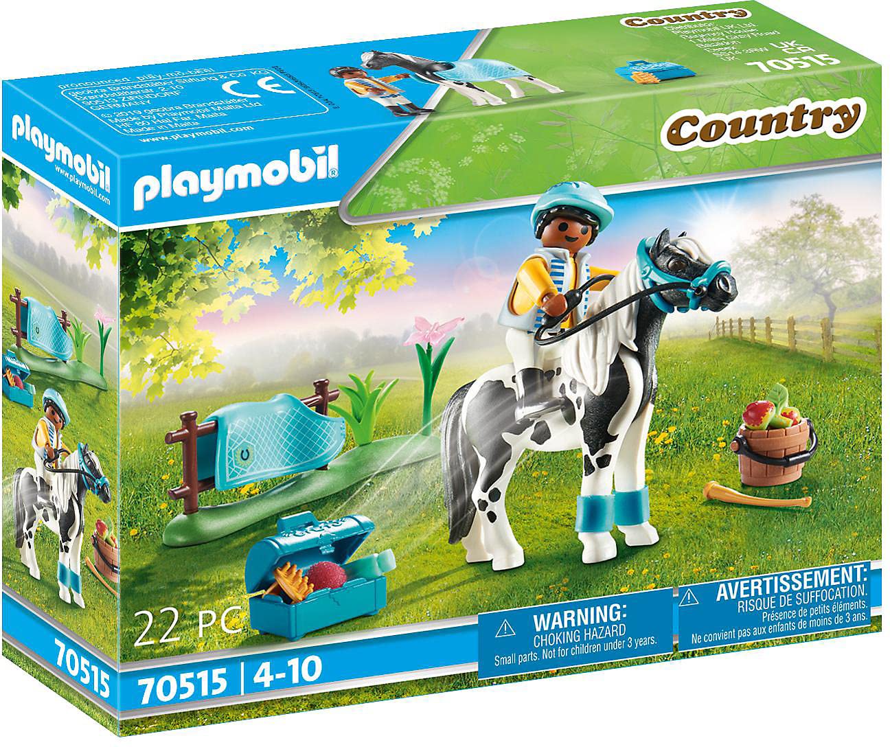 Playmobil 70515 Country Pony Farm Collectible Lewitzer Pony, Fun Imaginative Role-Play, PlaySets Suitable for Children Ages 4+