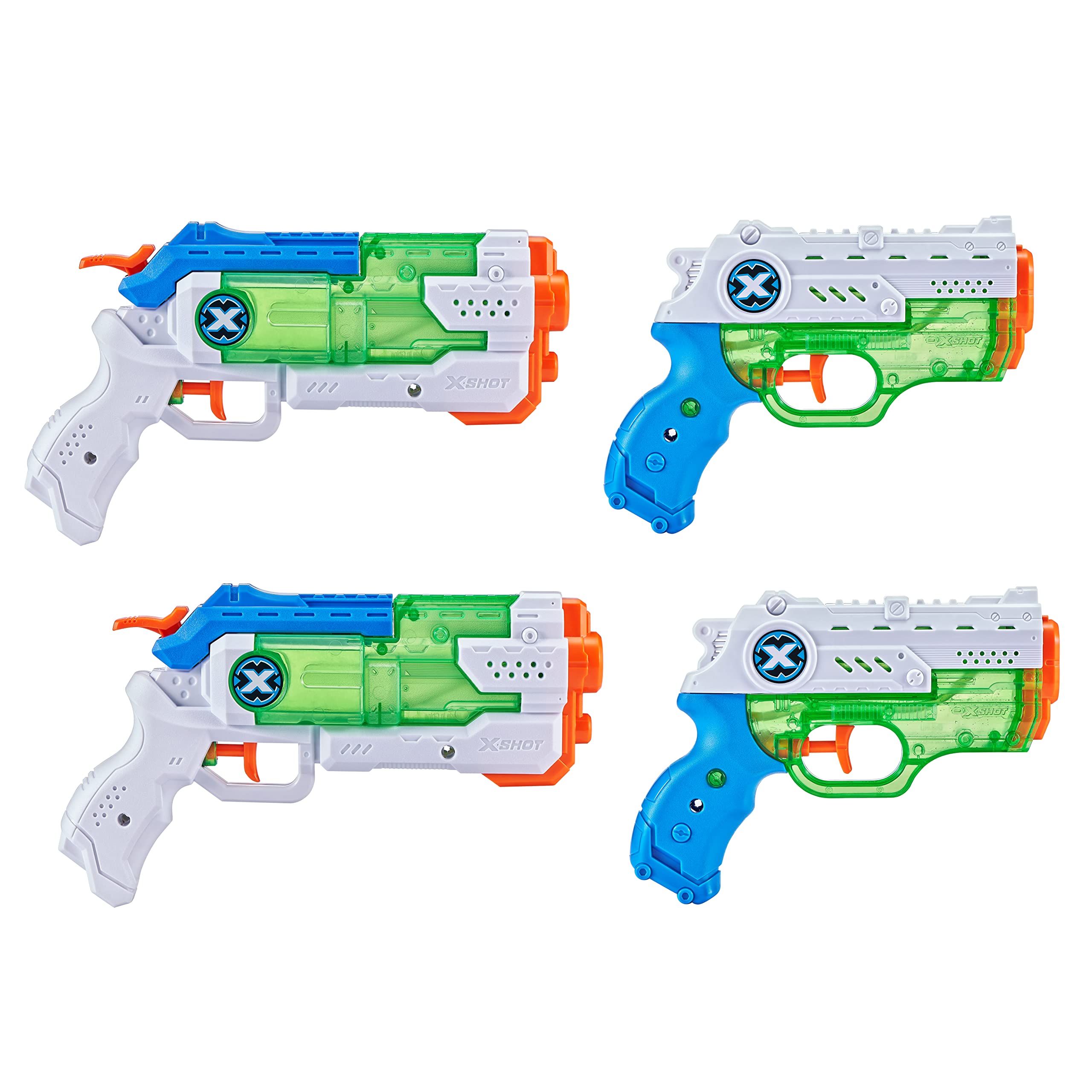 XSHOT Water Warfare 2x Fast Fill Micro + 2x Nano Combo Pack Water Gun, XSHOT Water Toys, 4 Total, (Fills with Water in just 1 Second!)