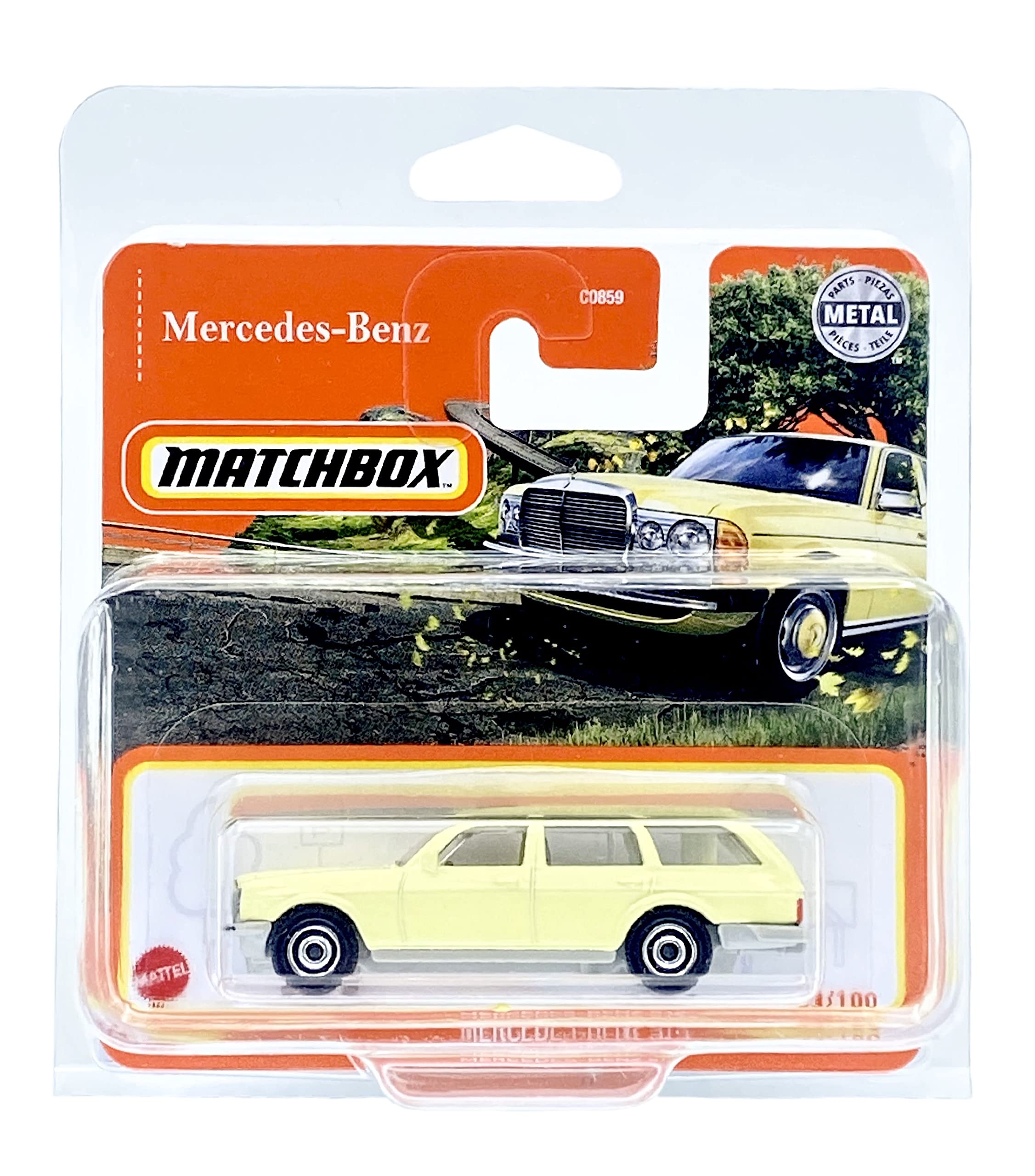 Matchbox Mercedes-Benz S123 Station Wagon (Cream) 2021 - 53/100 (Short Card) *** COMES IN A KLAS CAR KEEPER PROTECTIVE COLLECTORS CASE *** GXM71