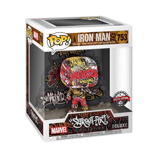 Funko Pop! Deluxe: Marvel-Iron Man - (GraffitiDECO) , - Marvel Comics - Collectable Vinyl Figure - Gift Idea - Official Merchandise - Toys for Kids & Adults - Comic Books Fans