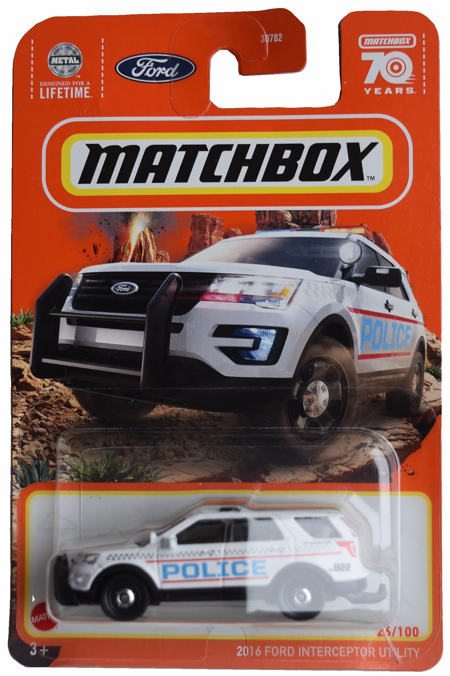 Matchbox 2016 Ford Interceptor Utility, White 26/100 [Police]