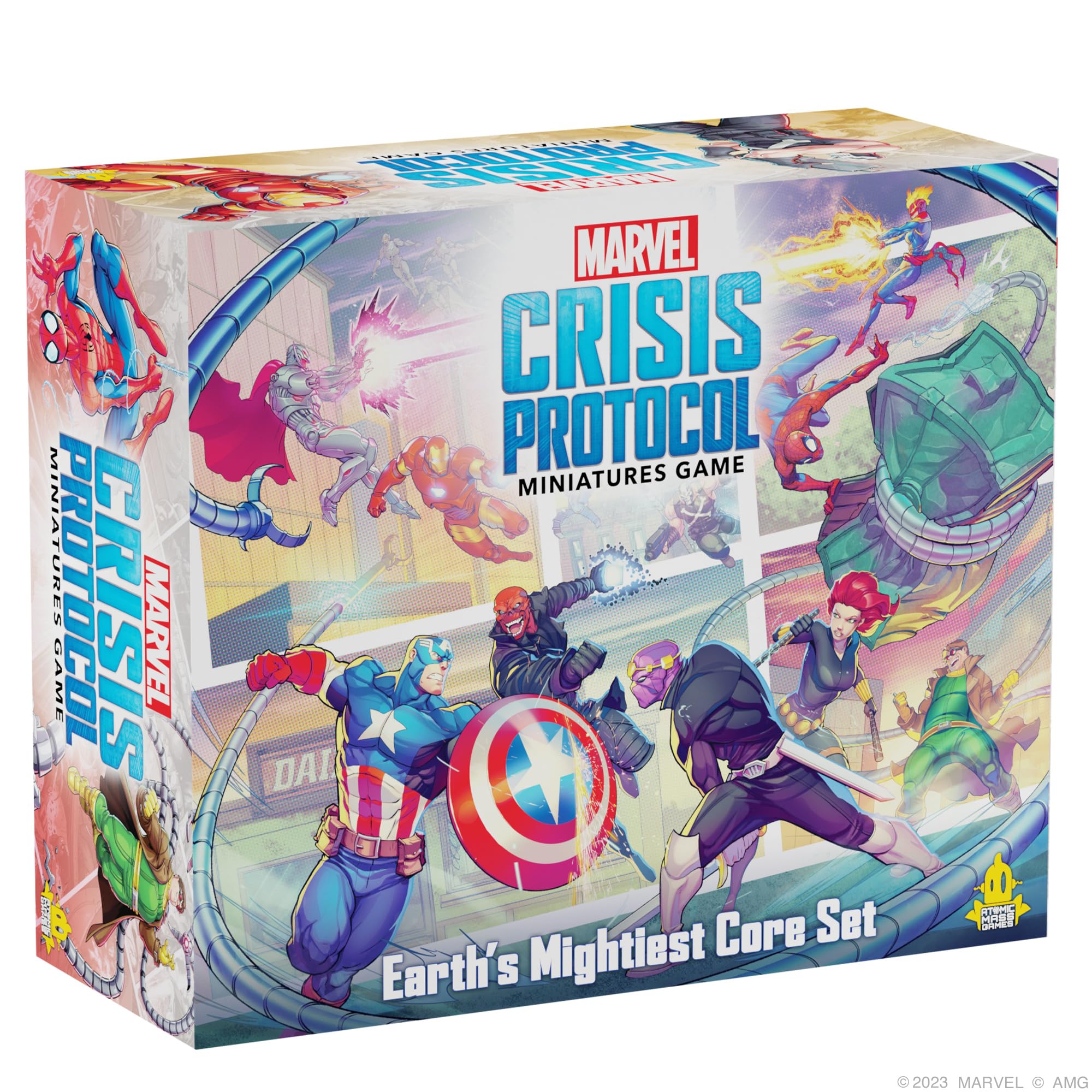 Atomic Mass Games, Marvel Crisis Protocol - Earth's Mightiest Core Set, Miniatures Game, Ages 14 Plus, 2 Players, 90 Minutes Playing Time