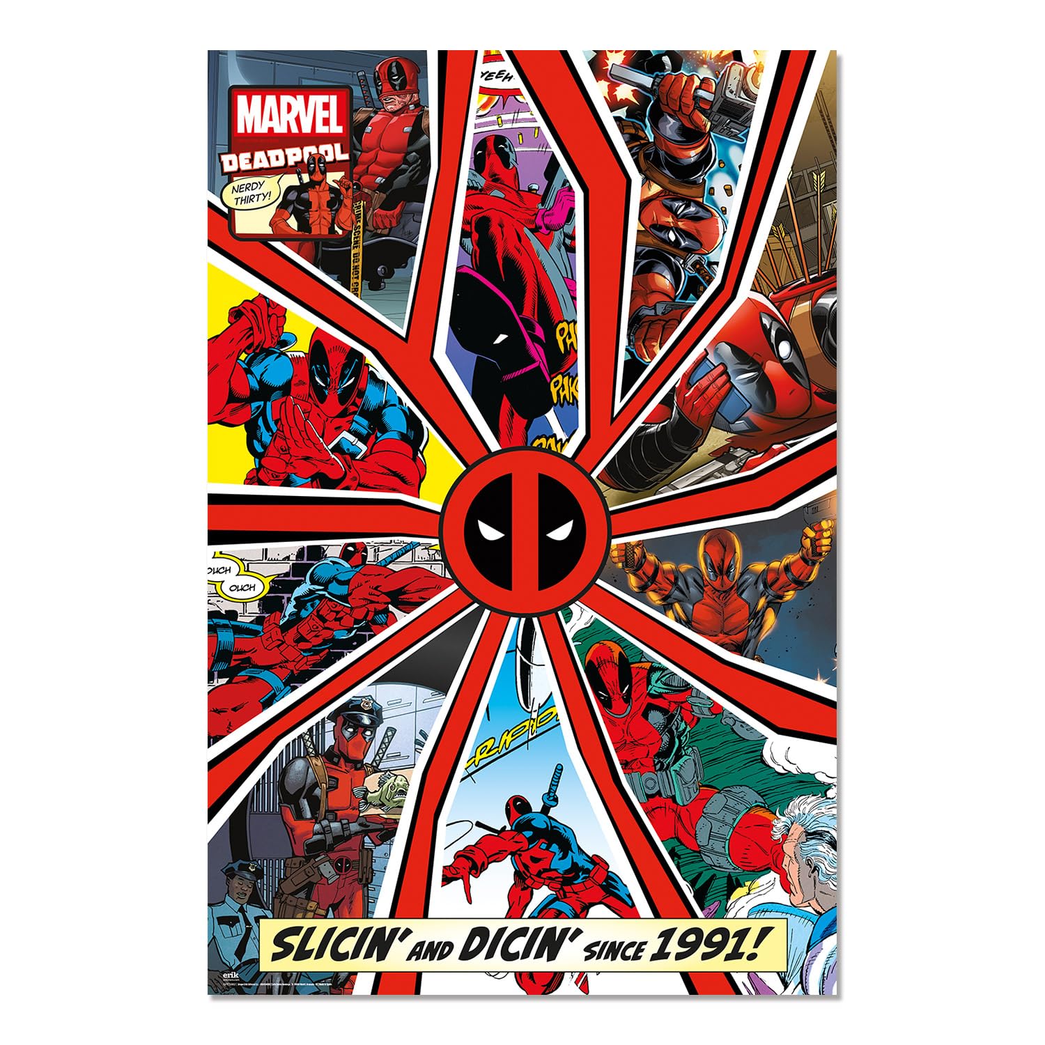 Grupo Erik Marvel Deadpool Comic Cover Poster - 36 x 24 inches / 91.5 x 61 cm - Shipped Rolled Up - Cool Posters - Art Poster - Posters & Prints - Wall Posters