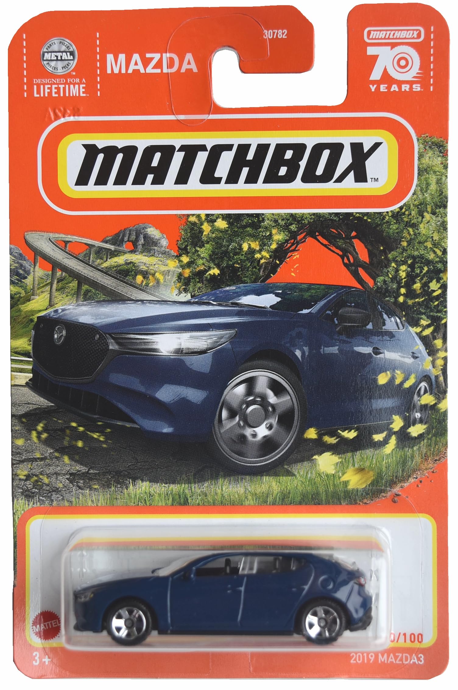 Matchbox 2019 Mazda3, Blue 50/100